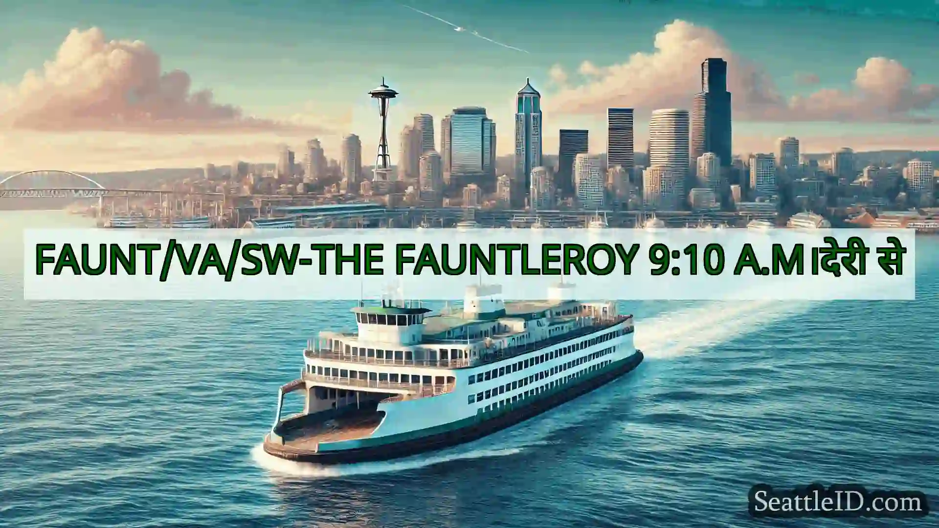 सिएटल फ़ेरी समाचार FAUNT/VA/SW-THE FAUNTLEROY 9:10