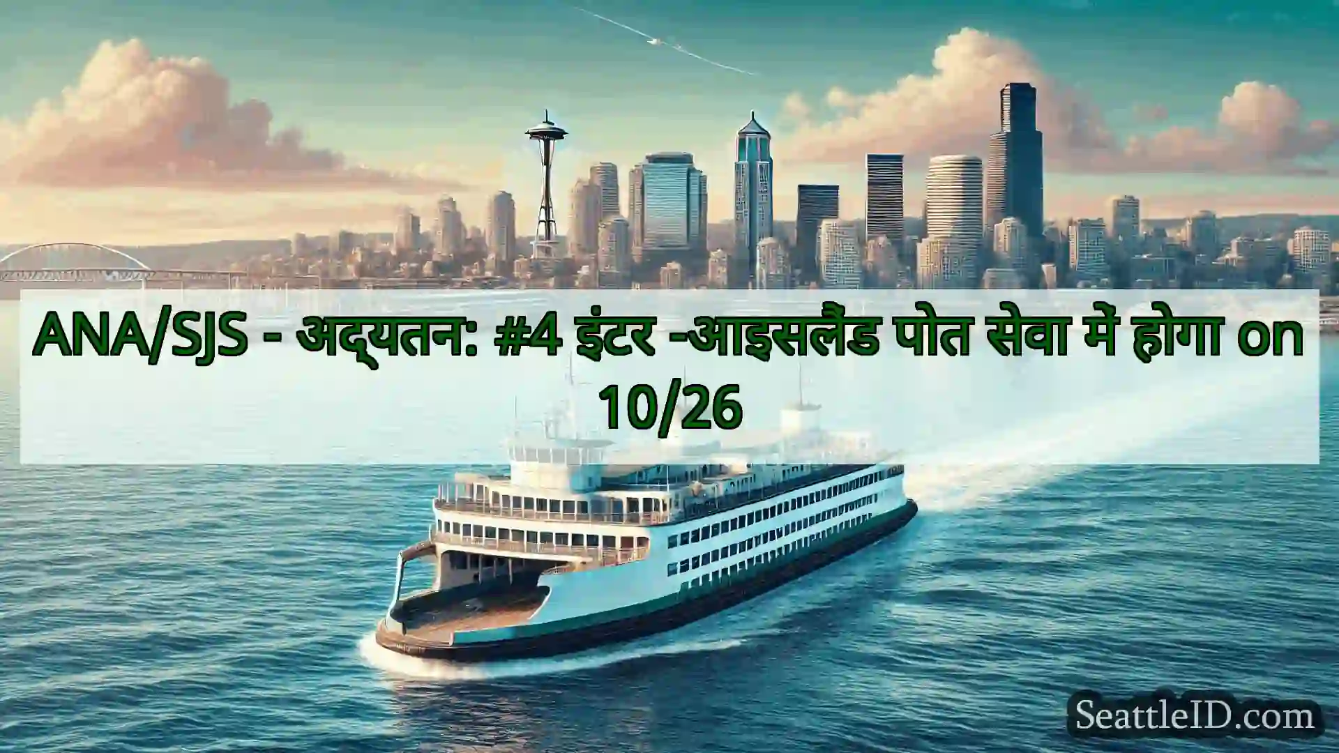 सिएटल फ़ेरी समाचार ANA/SJS - अद्यतन: #4 इंटर -आइसलैंड