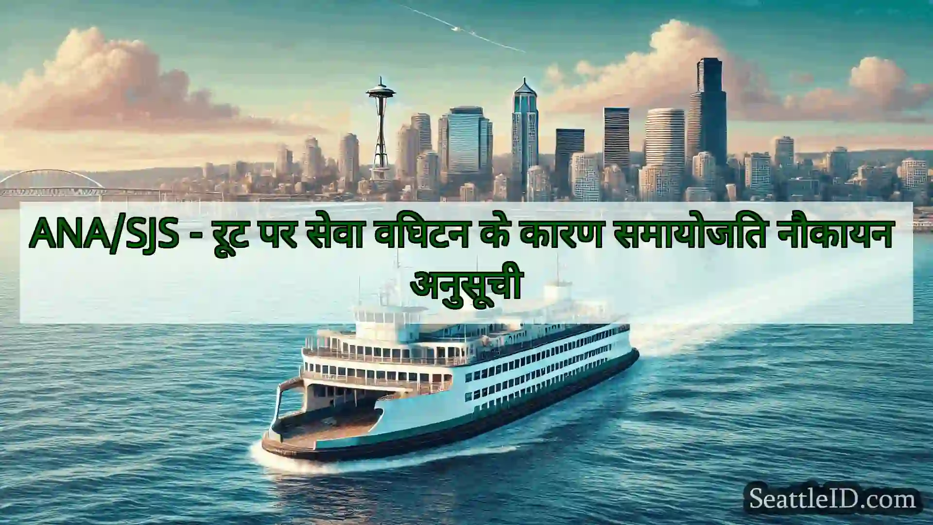 सिएटल फ़ेरी समाचार ANA/SJS - रूट पर सेवा विघटन के