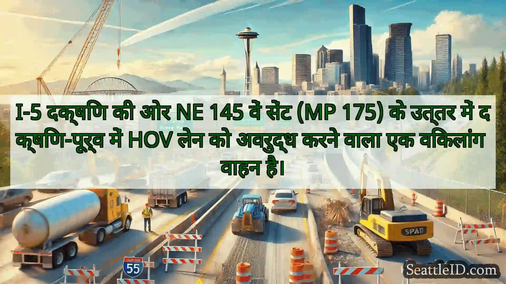सिएटल परिवहन समाचार I-5 दक्षिण की ओर NE 145 वें सेंट