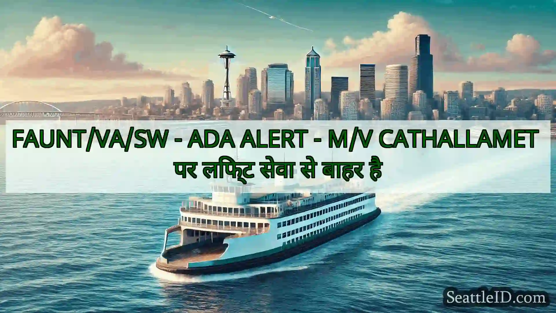सिएटल फ़ेरी समाचार FAUNT/VA/SW - ADA ALERT - M/V