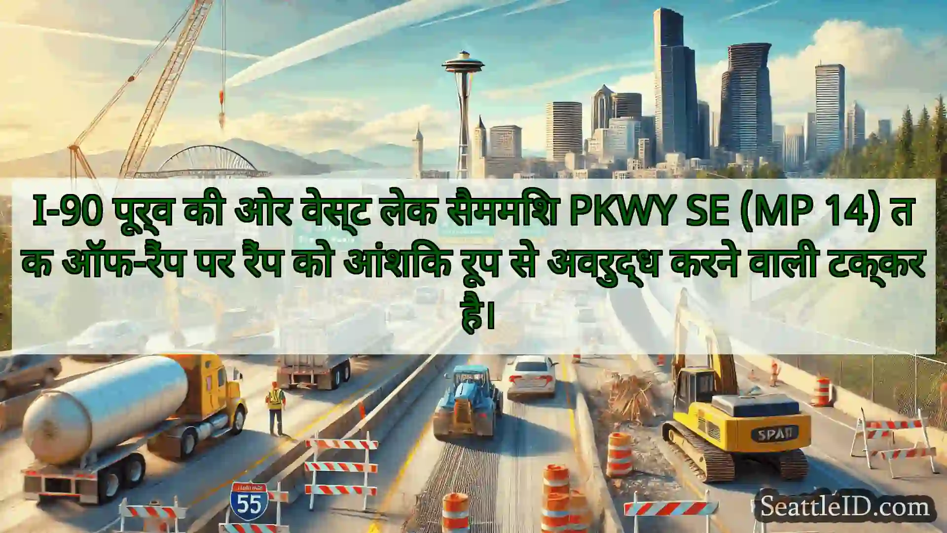 सिएटल परिवहन समाचार I-90 पूर्व की ओर वेस्ट लेक सैममिश