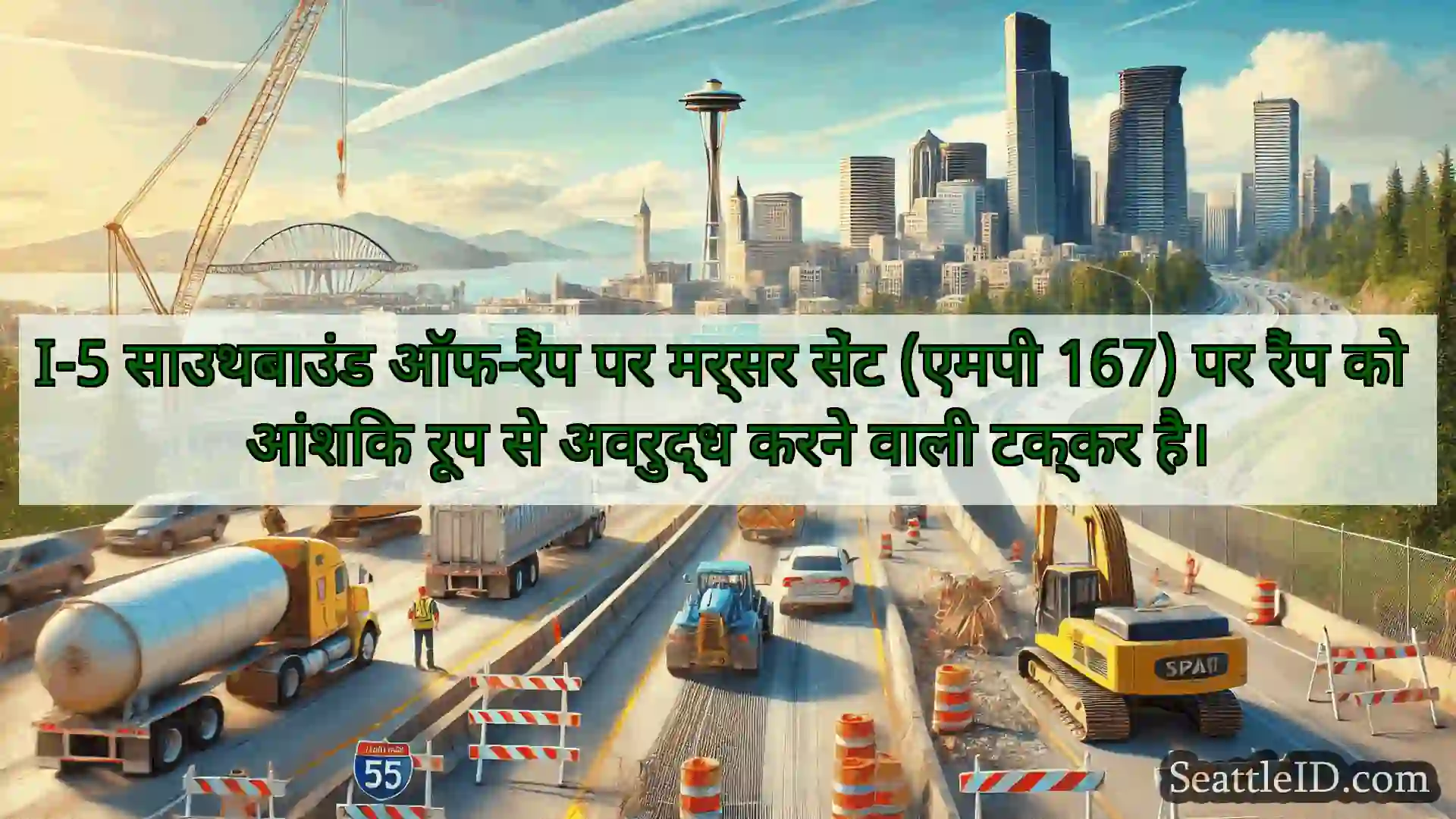 सिएटल परिवहन समाचार I-5 साउथबाउंड ऑफ-रैंप पर मर्सर