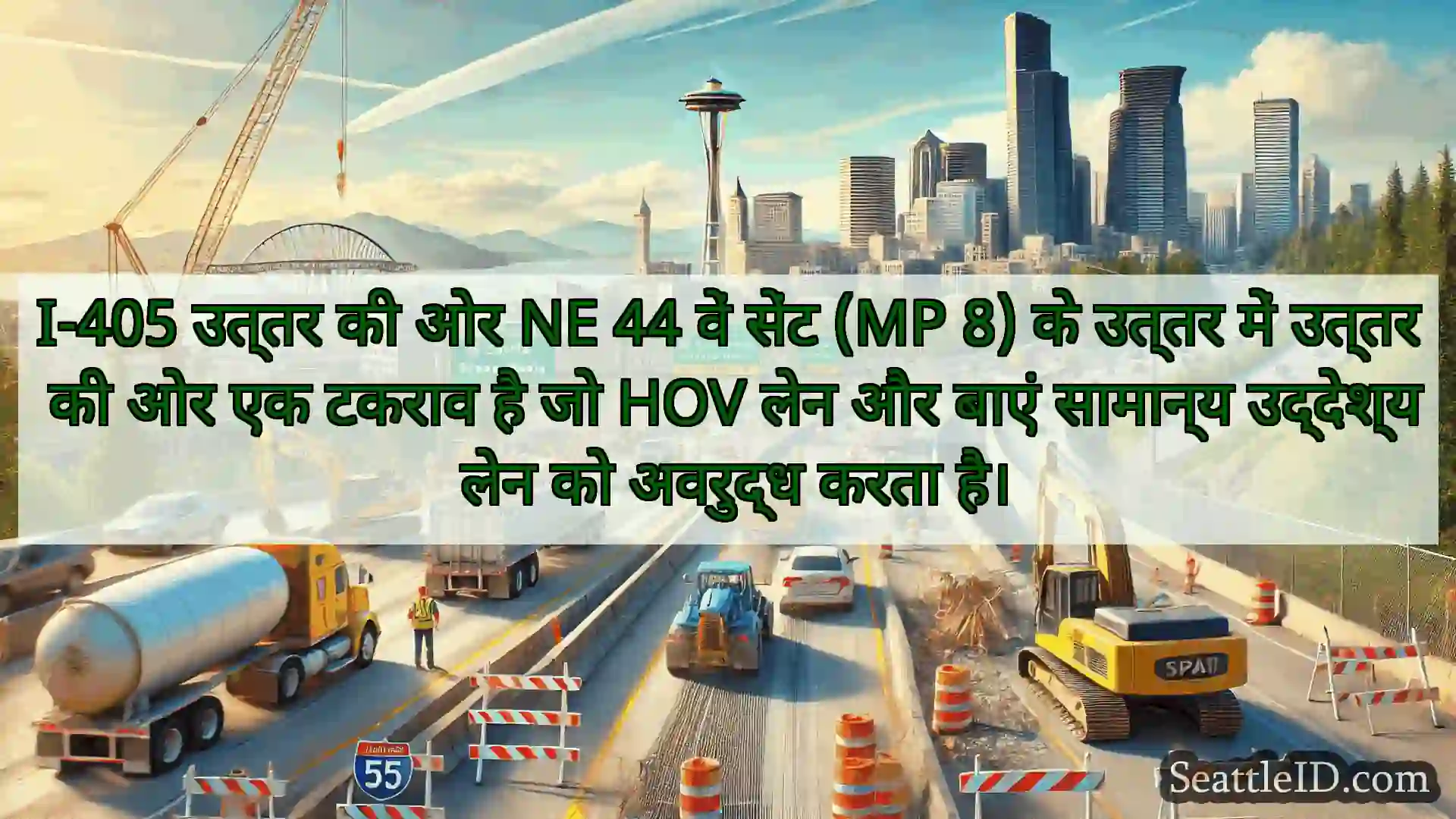सिएटल परिवहन समाचार I-405 उत्तर की ओर NE 44 वें सेंट
