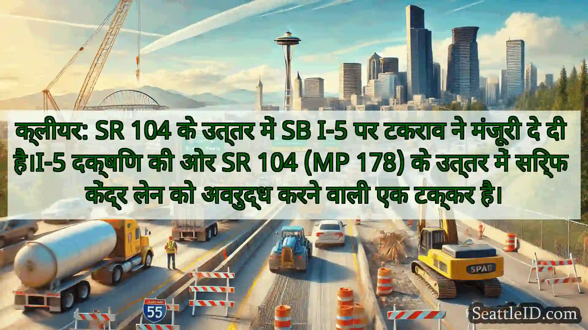 सिएटल परिवहन समाचार क्लीयर: SR 104 के उत्तर में SB I-5