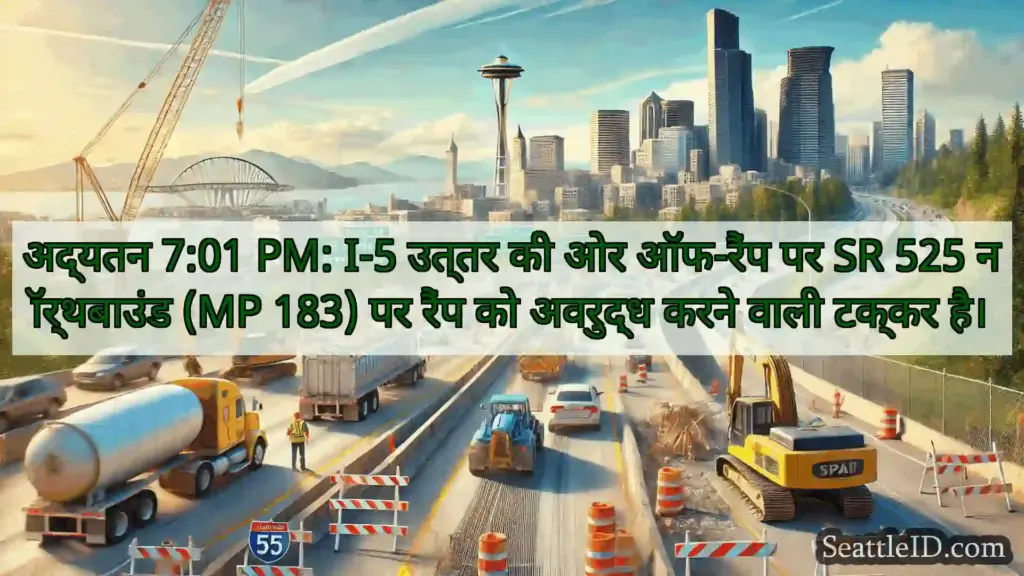 सिएटल परिवहन समाचार अद्यतन 7:01 PM: I-5 उत्तर की ओर