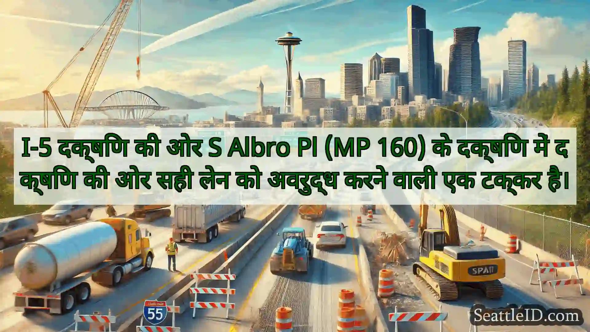 सिएटल परिवहन समाचार I-5 दक्षिण की ओर S Albro Pl (MP