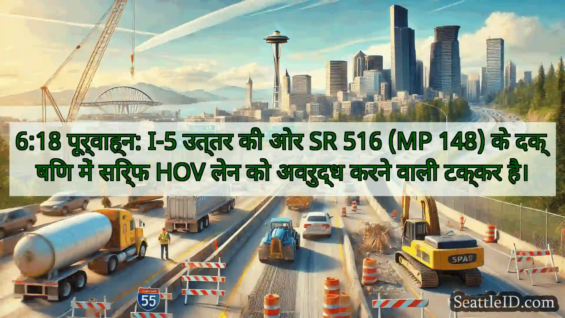 सिएटल परिवहन समाचार 6:18 पूर्वाह्न: I-5 उत्तर की ओर SR