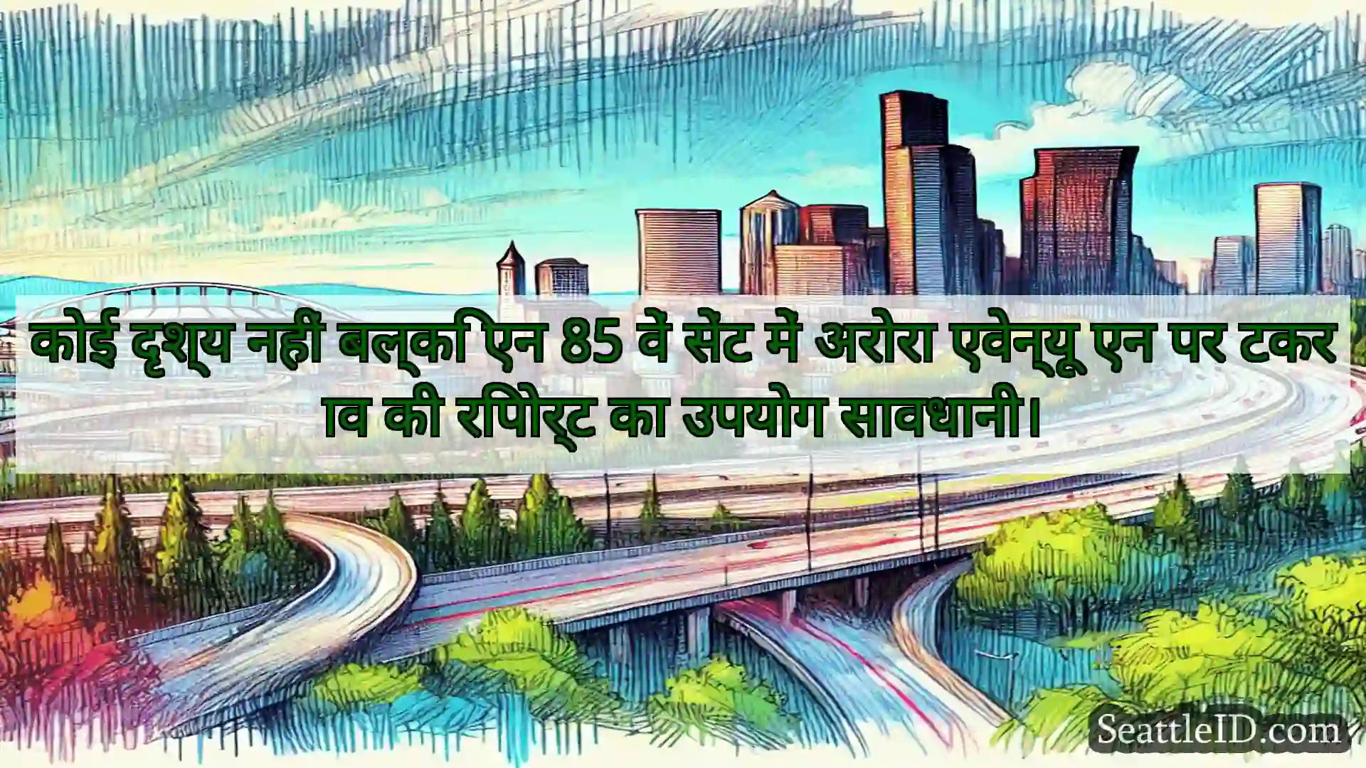 सिएटल परिवहन समाचार कोई दृश्य नहीं बल्कि एन 85 वें