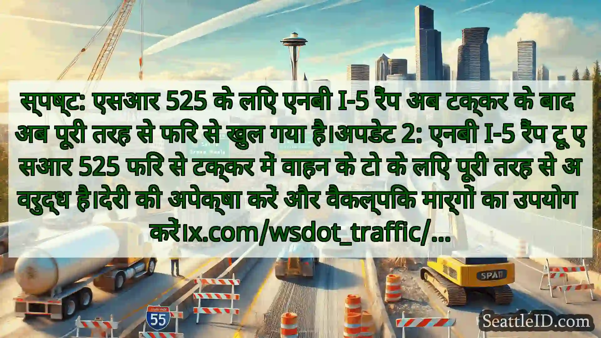 सिएटल परिवहन समाचार स्पष्ट: एसआर 525 के लिए एनबी I-5