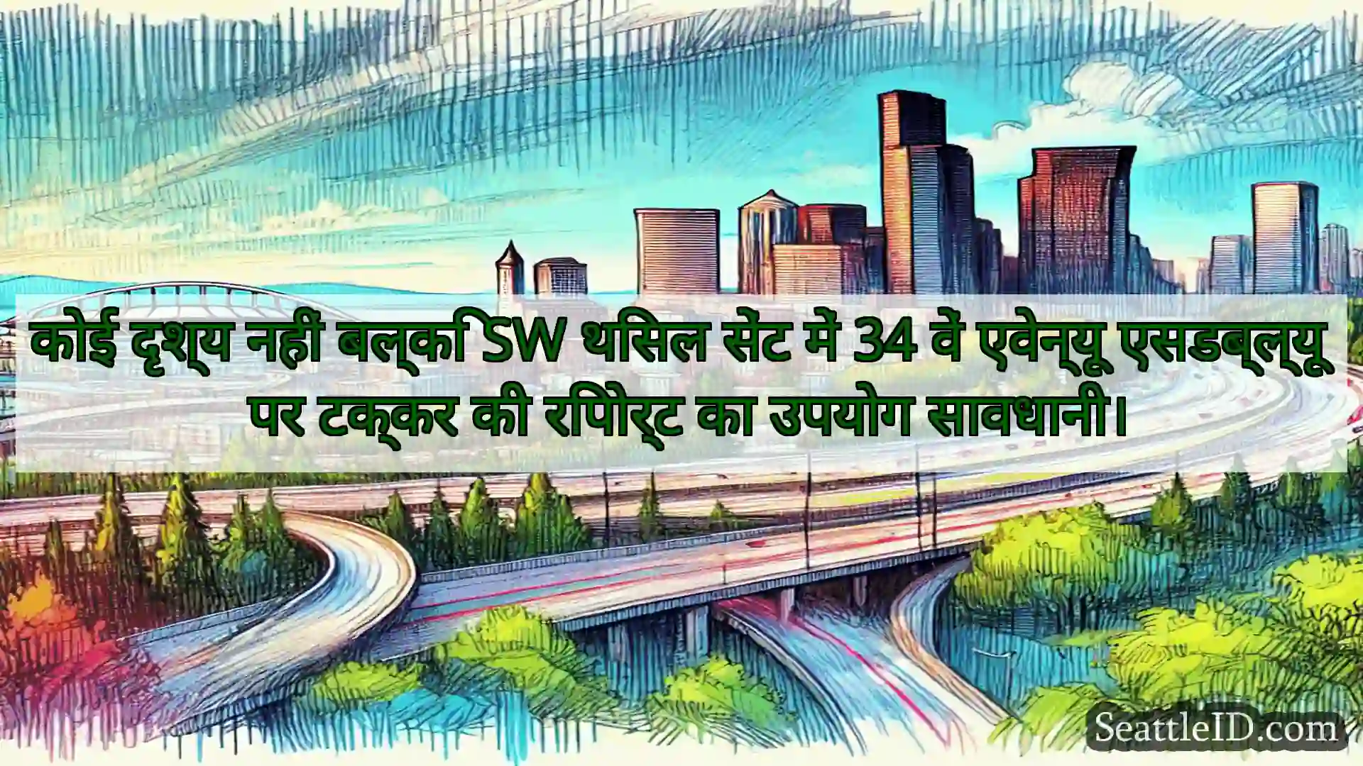 सिएटल परिवहन समाचार कोई दृश्य नहीं बल्कि SW थिसल सेंट