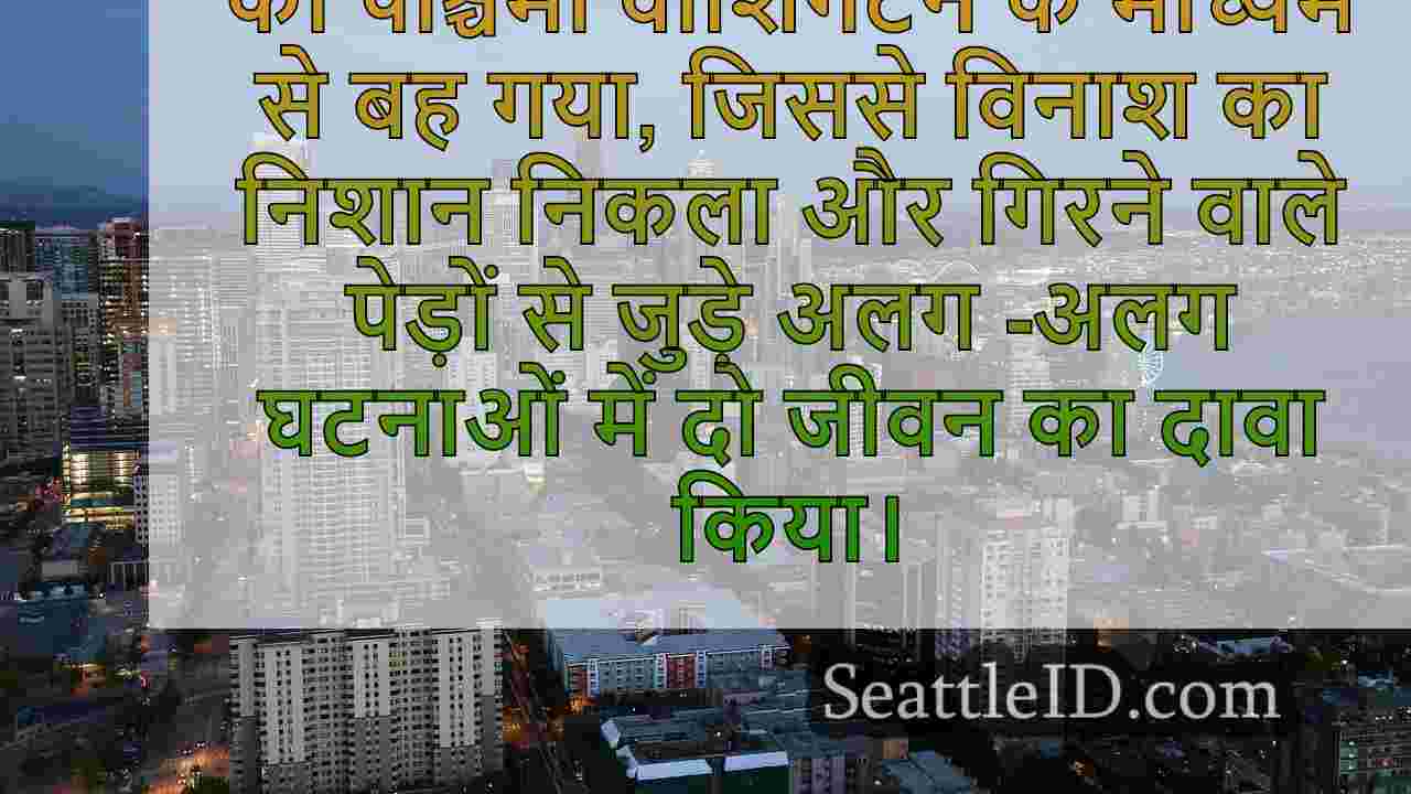 घातक तूफान पश्चिमी वाशिंगटन टॉपल्स