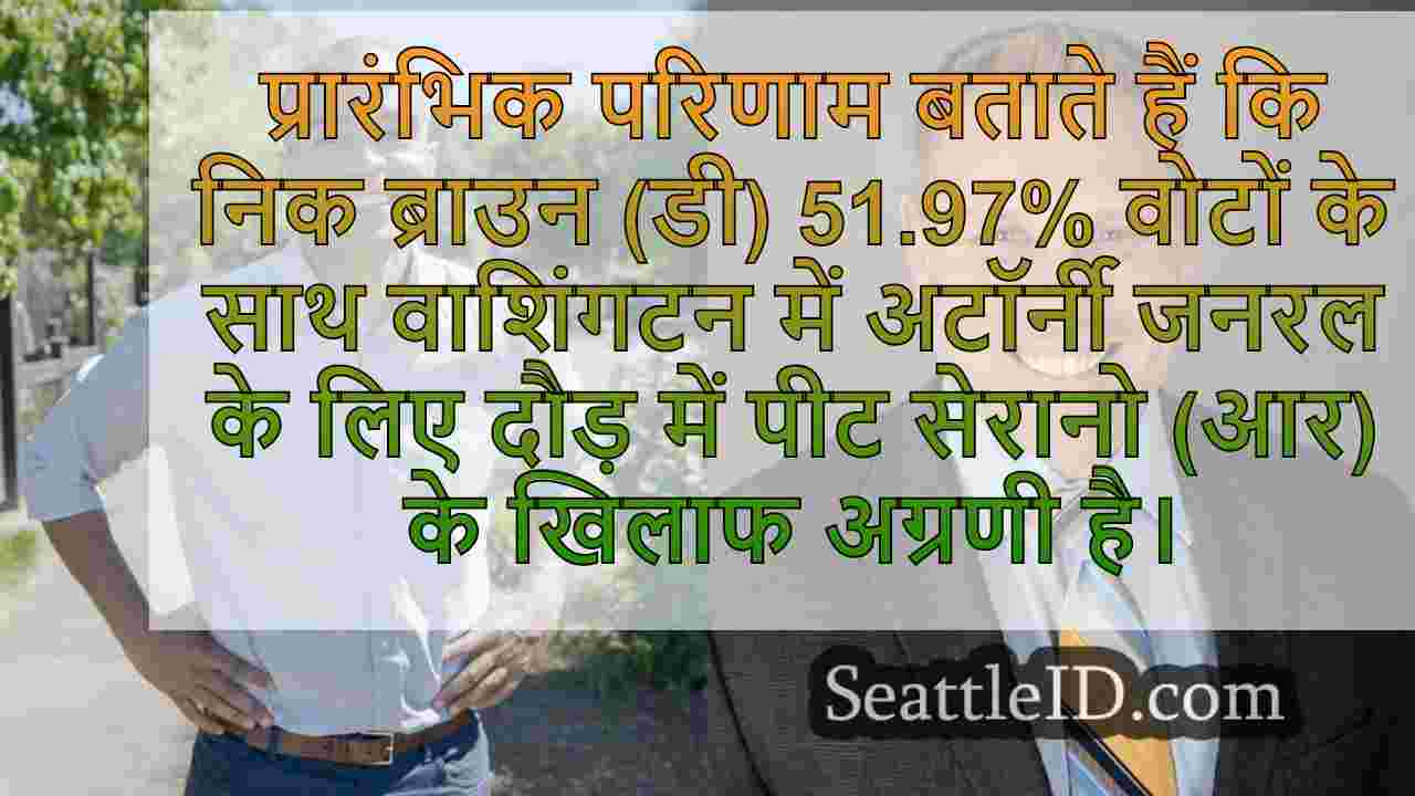 शुरुआती वोट काउंट वाशिंगटन अटॉर्नी जनरल
