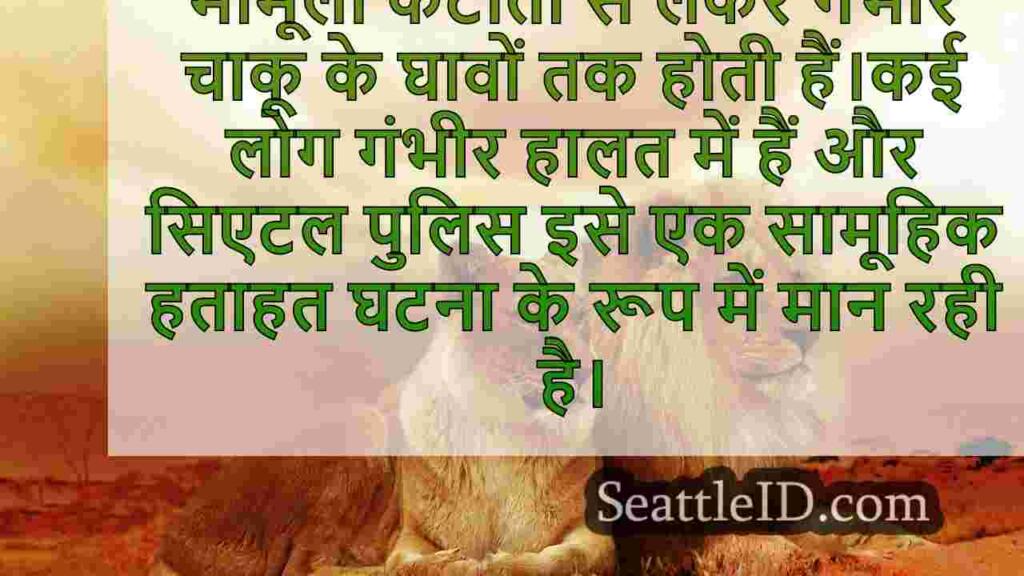 6 छुरा, 10 पीड़ित - सिएटल के हाल के