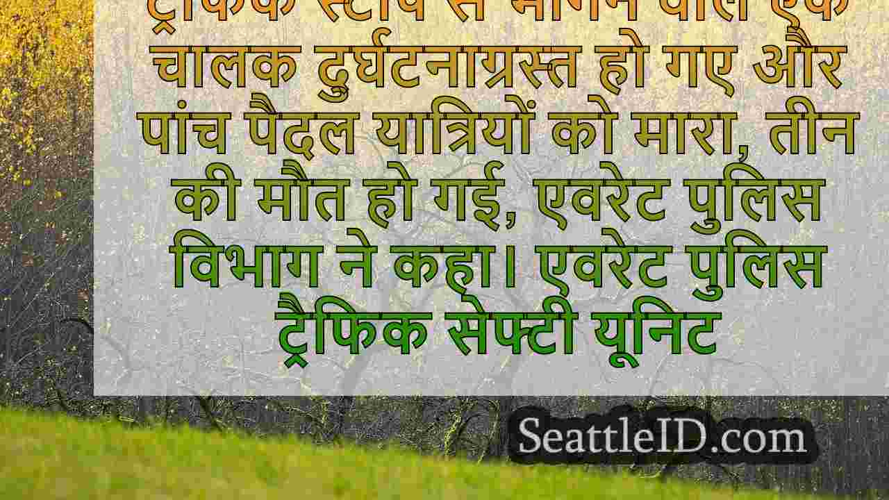 ट्रैफिक स्टॉप क्रैश से भागने वाले