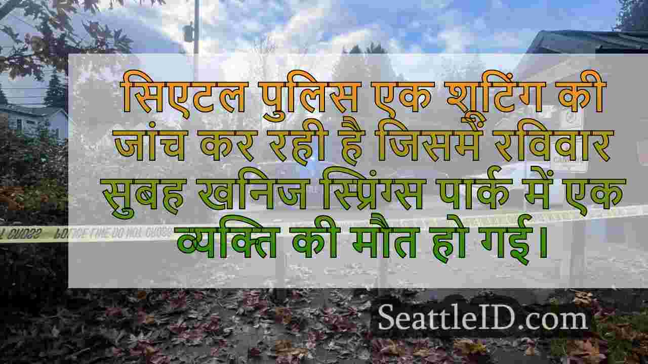 खनिज स्प्रिंग्स पार्क में आदमी को मृत