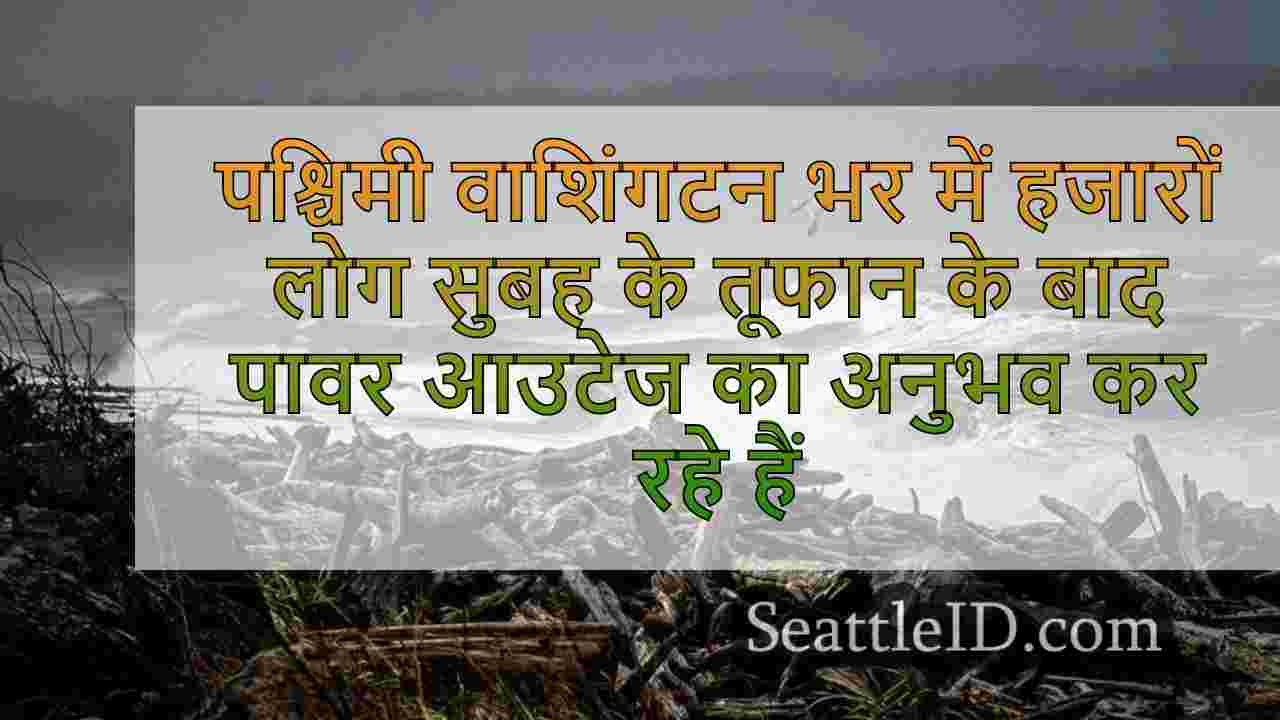 पश्चिमी वाशिंगटन में उच्च हवाओं से