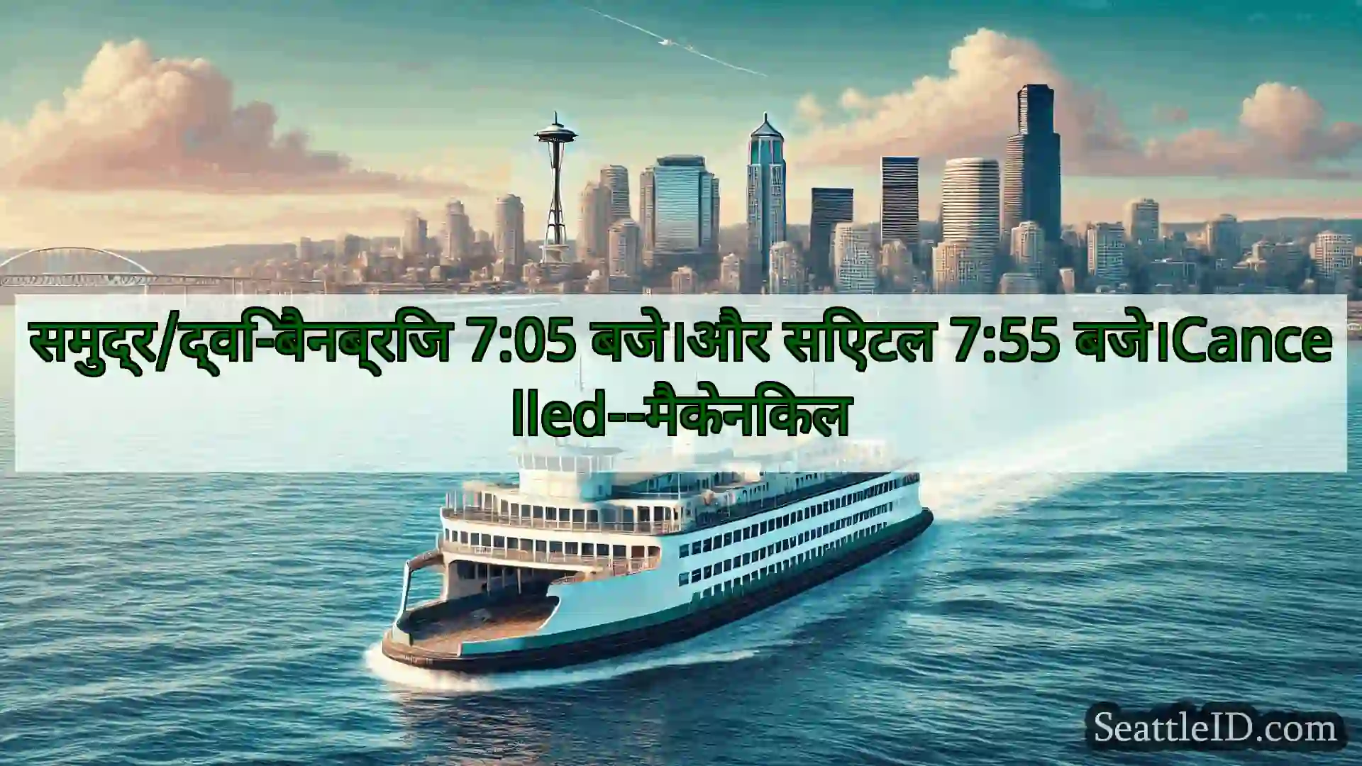 सिएटल फ़ेरी समाचार समुद्र/द्वि-बैनब्रिज 7:05 बजे।और