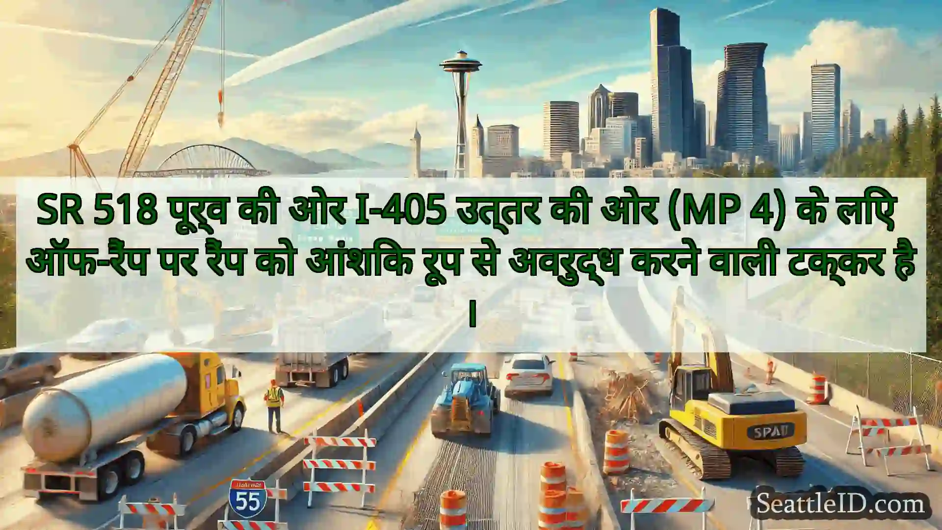 सिएटल परिवहन समाचार SR 518 पूर्व की ओर I-405 उत्तर की