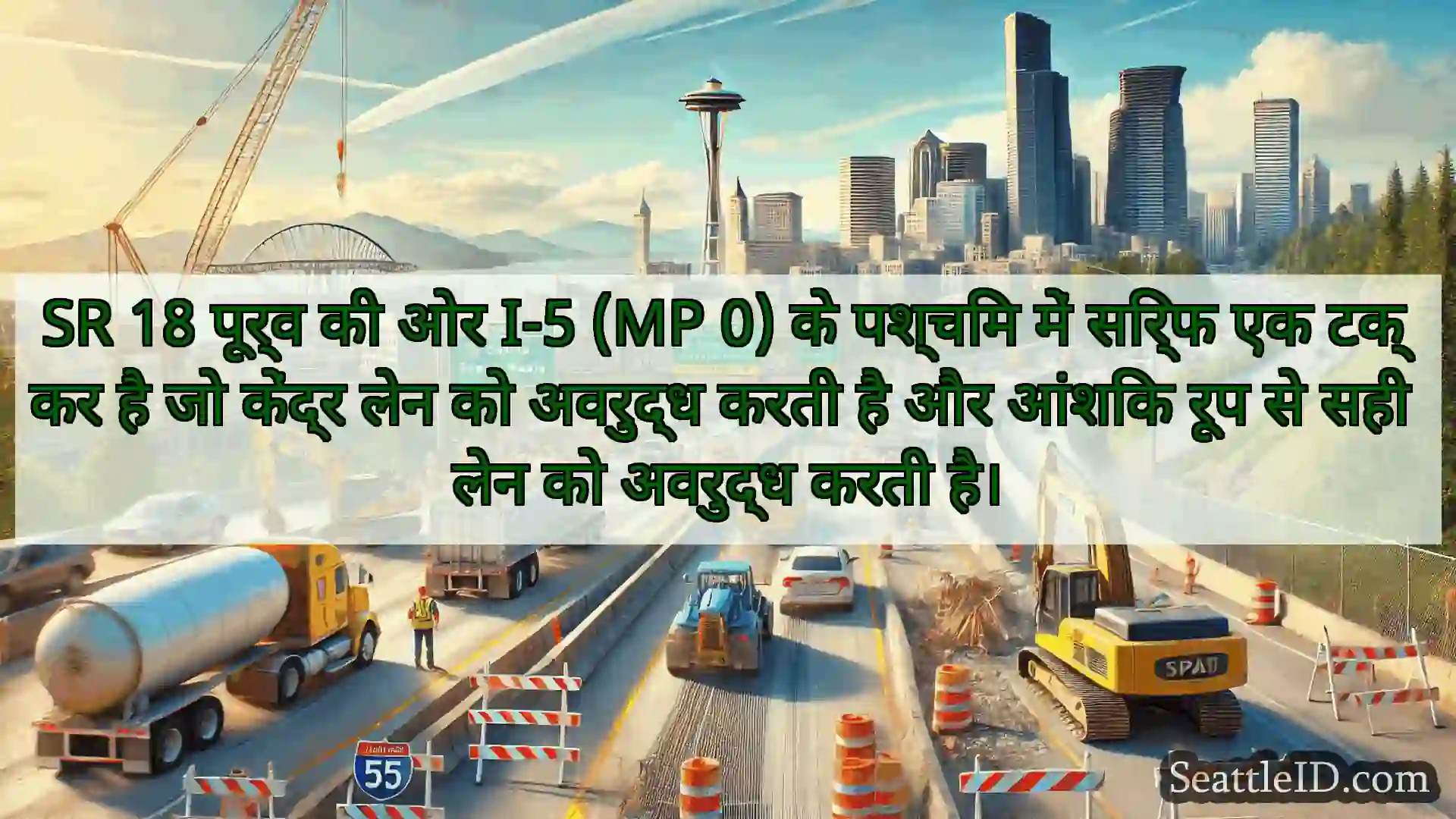 सिएटल परिवहन समाचार SR 18 पूर्व की ओर I-5 (MP 0) के