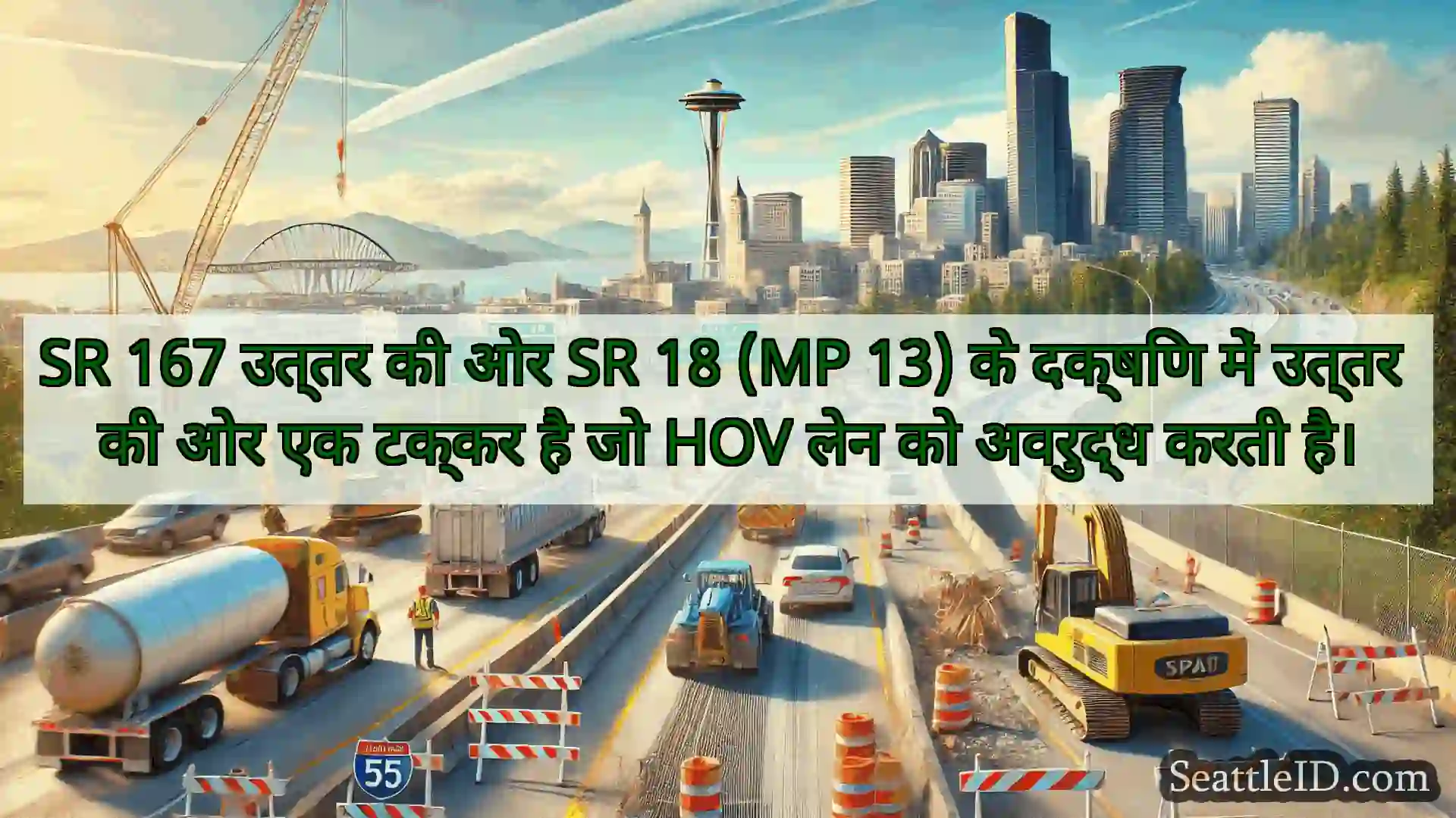 सिएटल परिवहन समाचार SR 167 उत्तर की ओर SR 18 (MP 13)