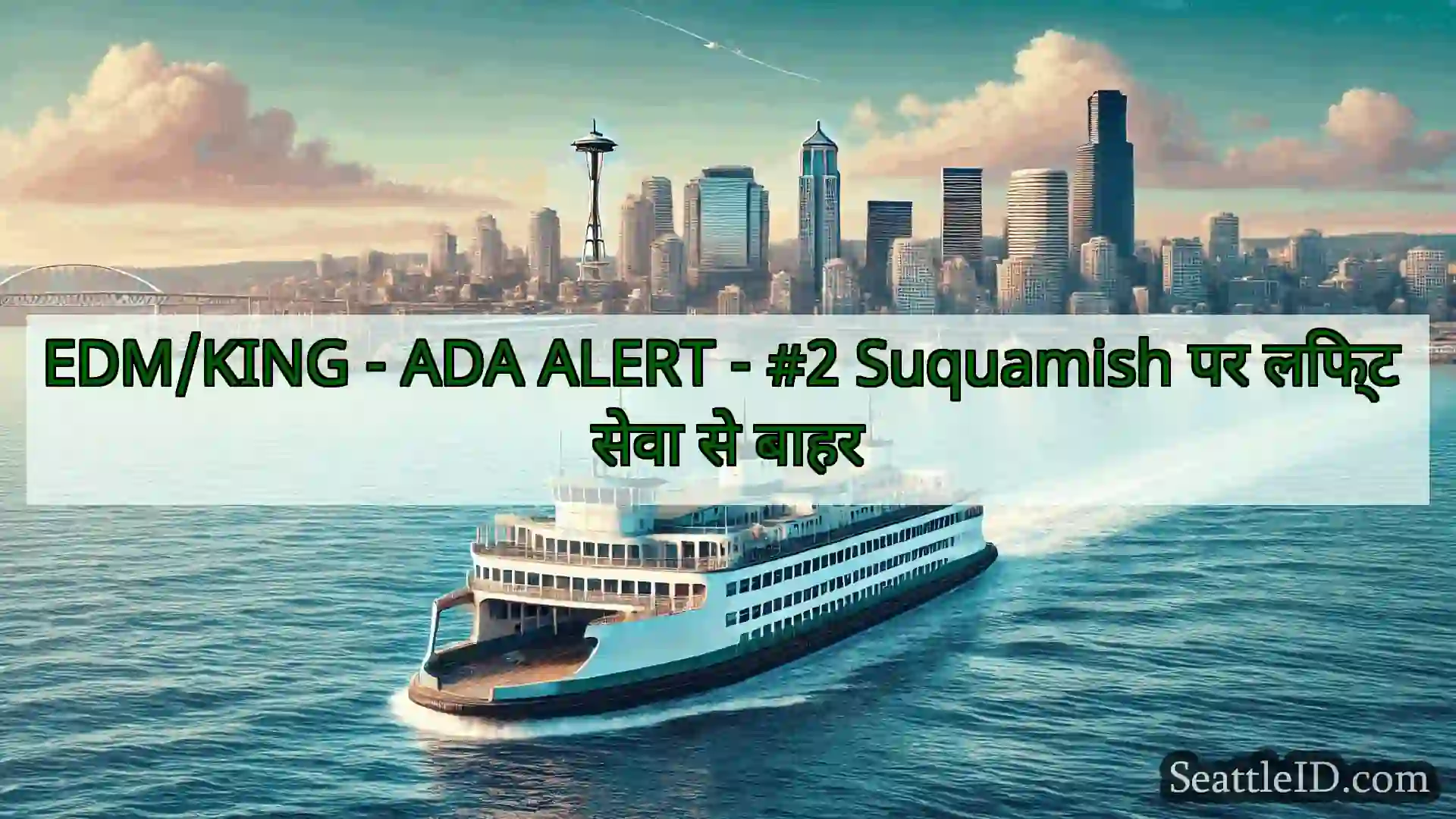 सिएटल फ़ेरी समाचार EDM/KING - ADA ALERT - #2