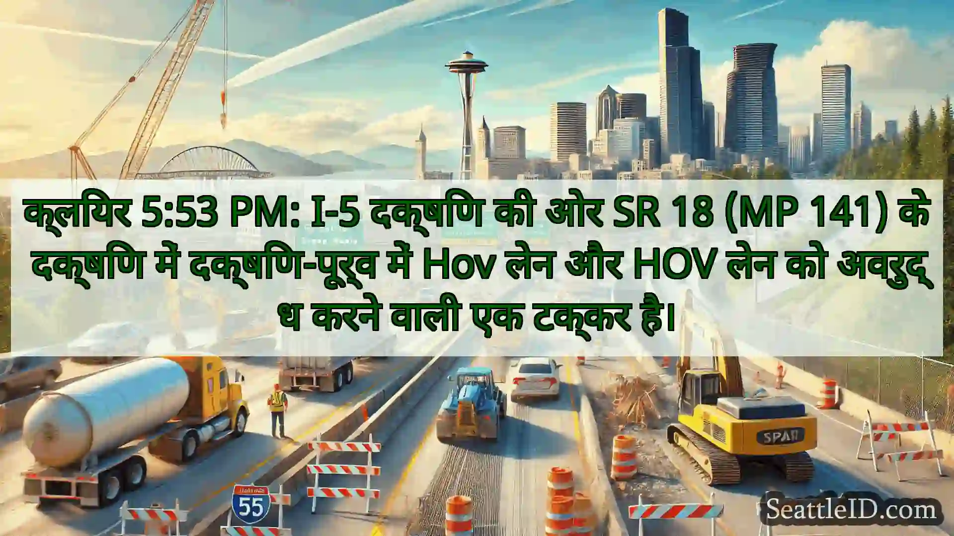 सिएटल परिवहन समाचार क्लियर 5:53 PM: I-5 दक्षिण की ओर
