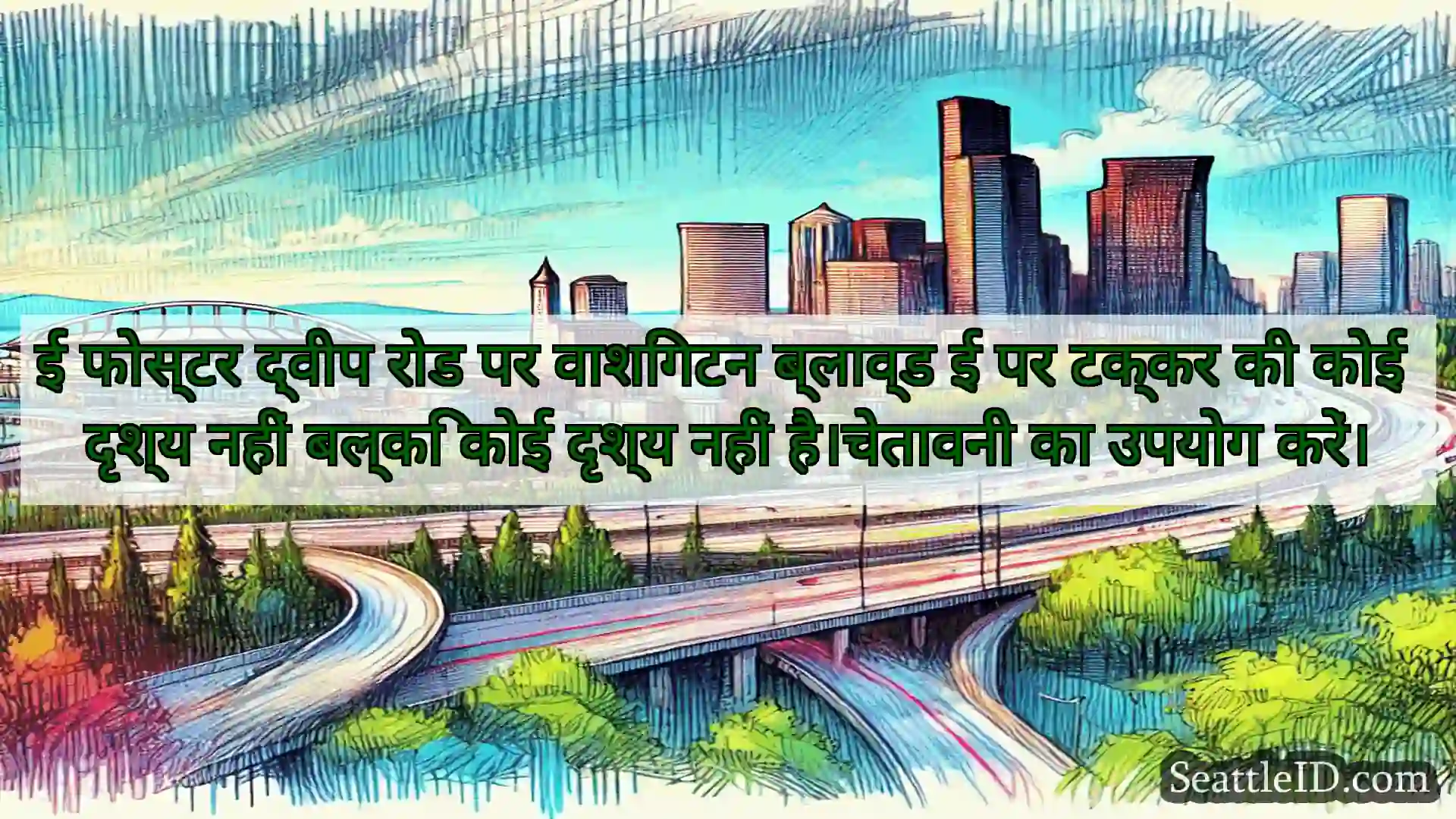 सिएटल परिवहन समाचार ई फोस्टर द्वीप रोड पर वाशिंगटन