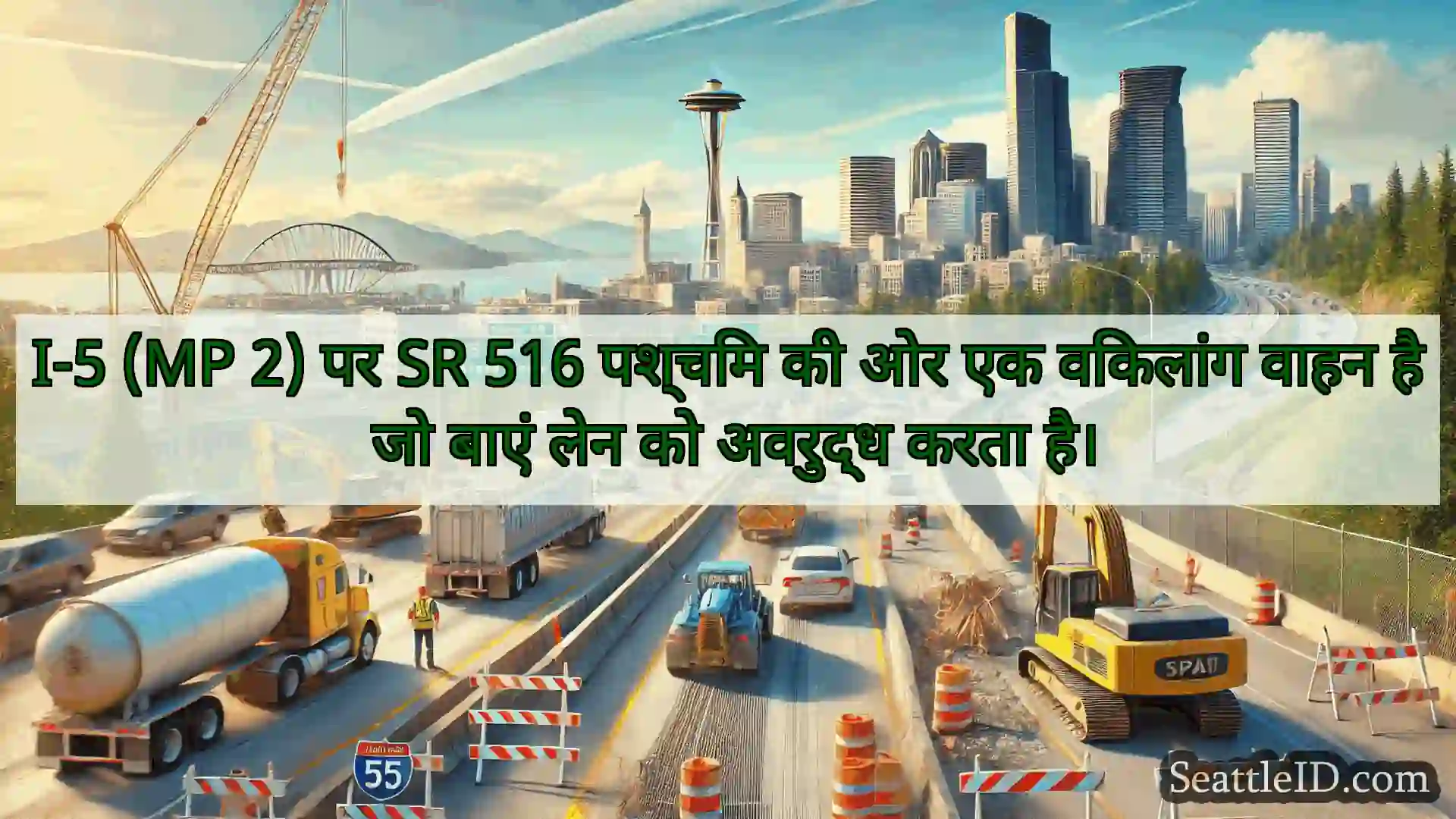 सिएटल परिवहन समाचार I-5 (MP 2) पर SR 516 पश्चिम की ओर