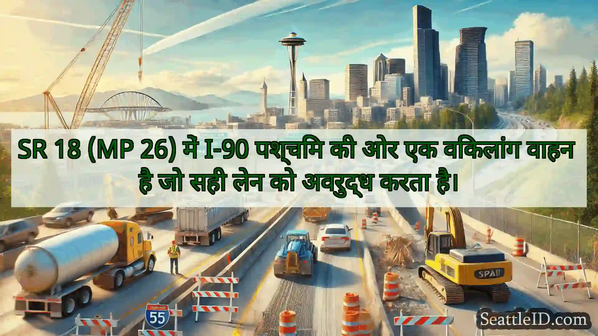 सिएटल परिवहन समाचार SR 18 (MP 26) में I-90 पश्चिम की