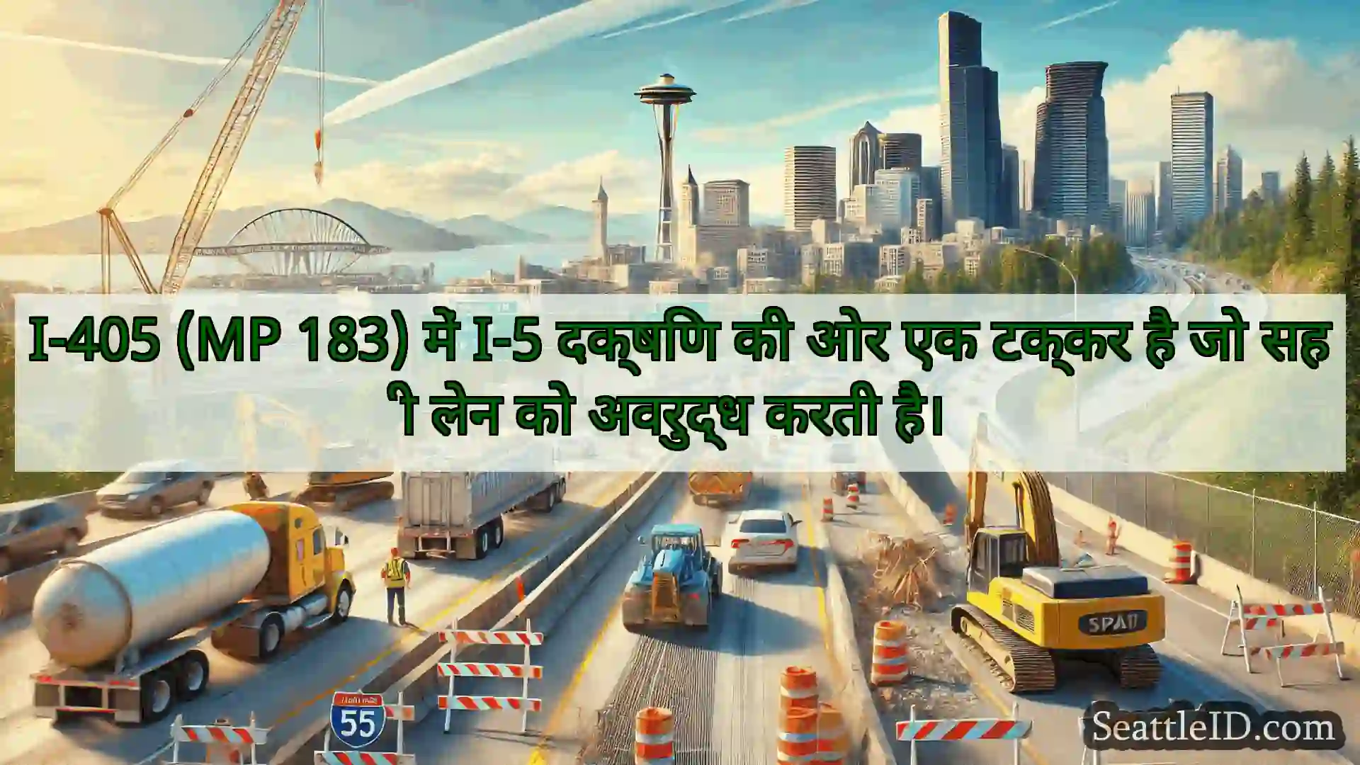 सिएटल परिवहन समाचार I-405 (MP 183) में I-5 दक्षिण की