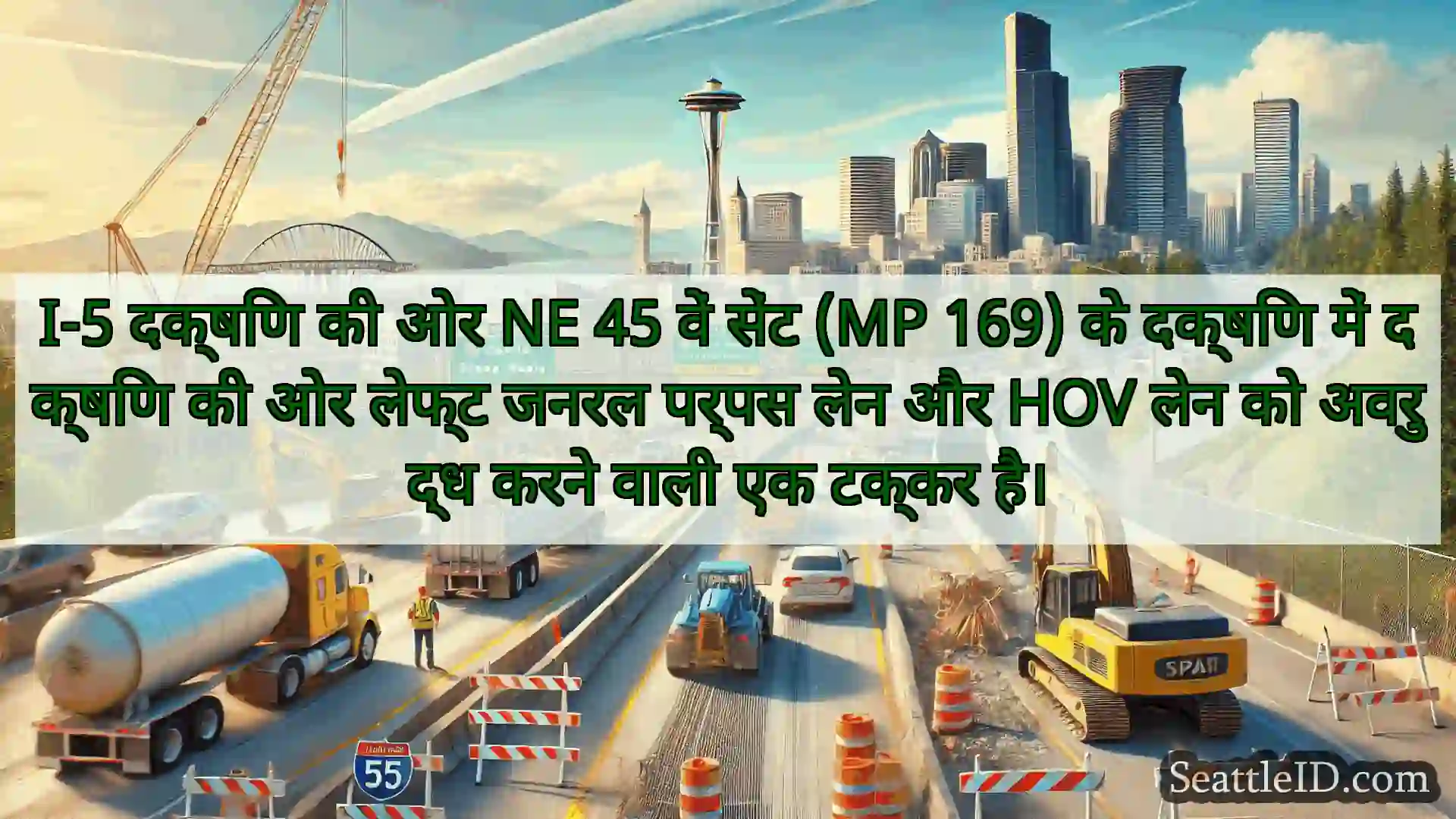 सिएटल परिवहन समाचार I-5 दक्षिण की ओर NE 45 वें सेंट