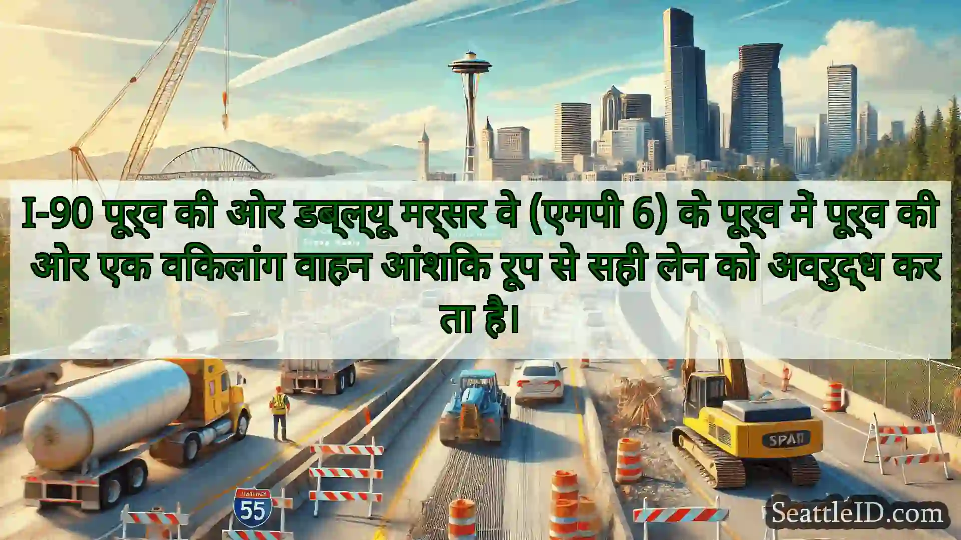 सिएटल परिवहन समाचार I-90 पूर्व की ओर डब्ल्यू मर्सर वे