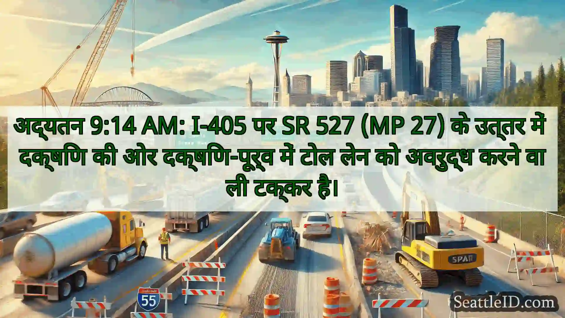 सिएटल परिवहन समाचार अद्यतन 9:14 AM: I-405 पर SR 527