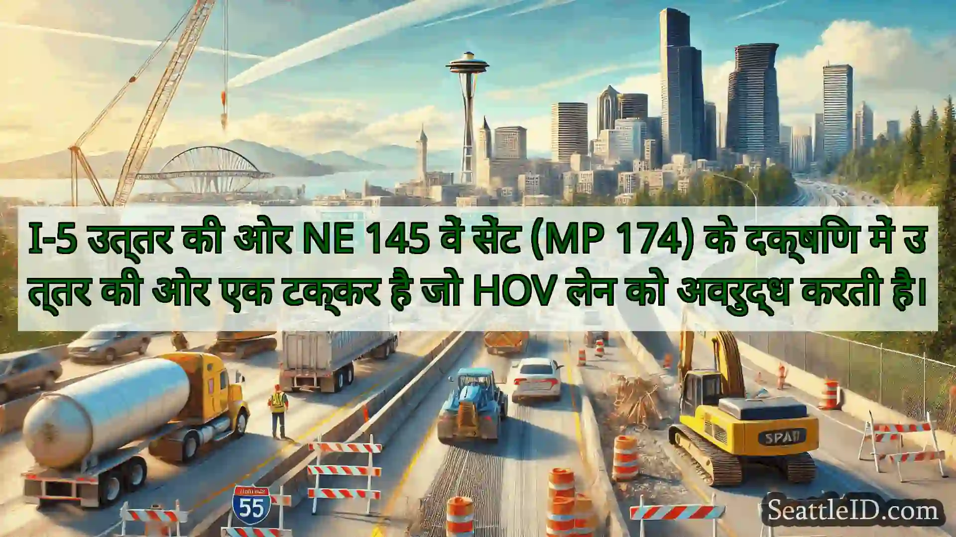 सिएटल परिवहन समाचार I-5 उत्तर की ओर NE 145 वें सेंट