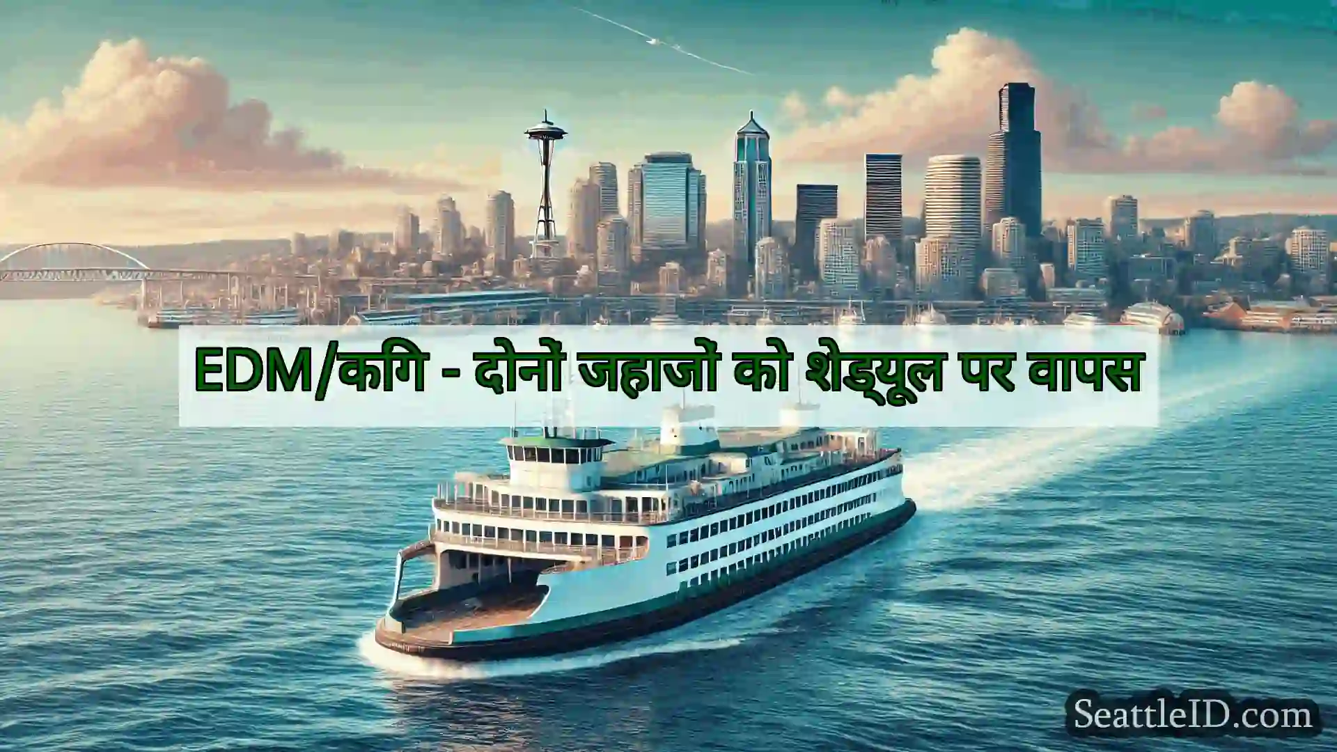 सिएटल फ़ेरी समाचार EDM/किंग - दोनों जहाजों को शेड्यूल
