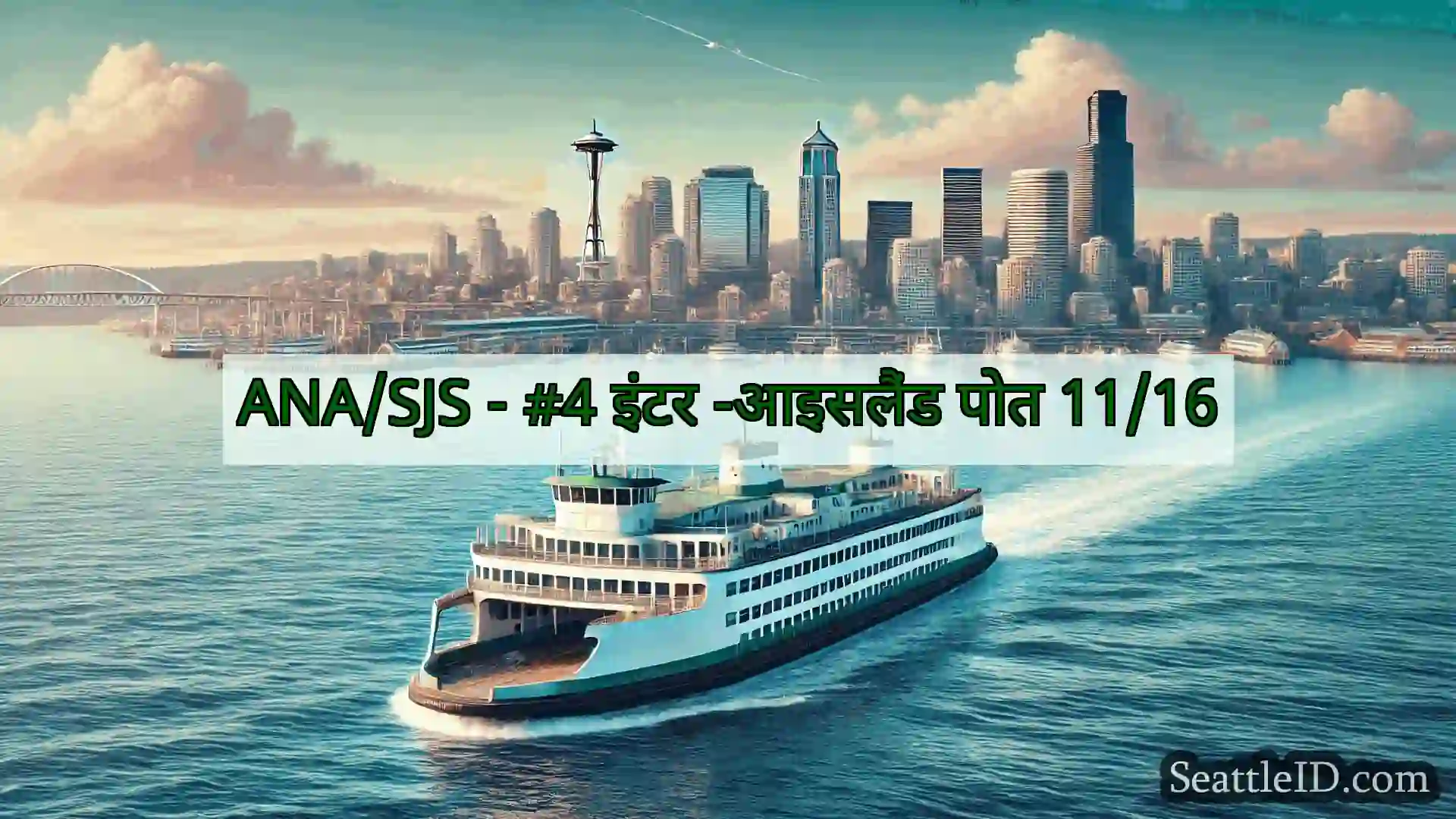 सिएटल फ़ेरी समाचार ANA/SJS - #4 इंटर -आइसलैंड पोत