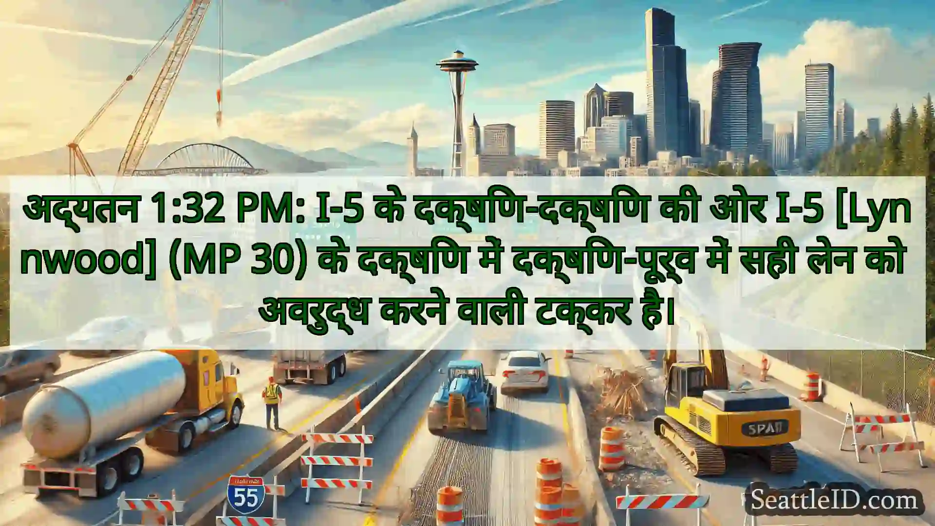 सिएटल परिवहन समाचार अद्यतन 1:32 PM: I-5 के