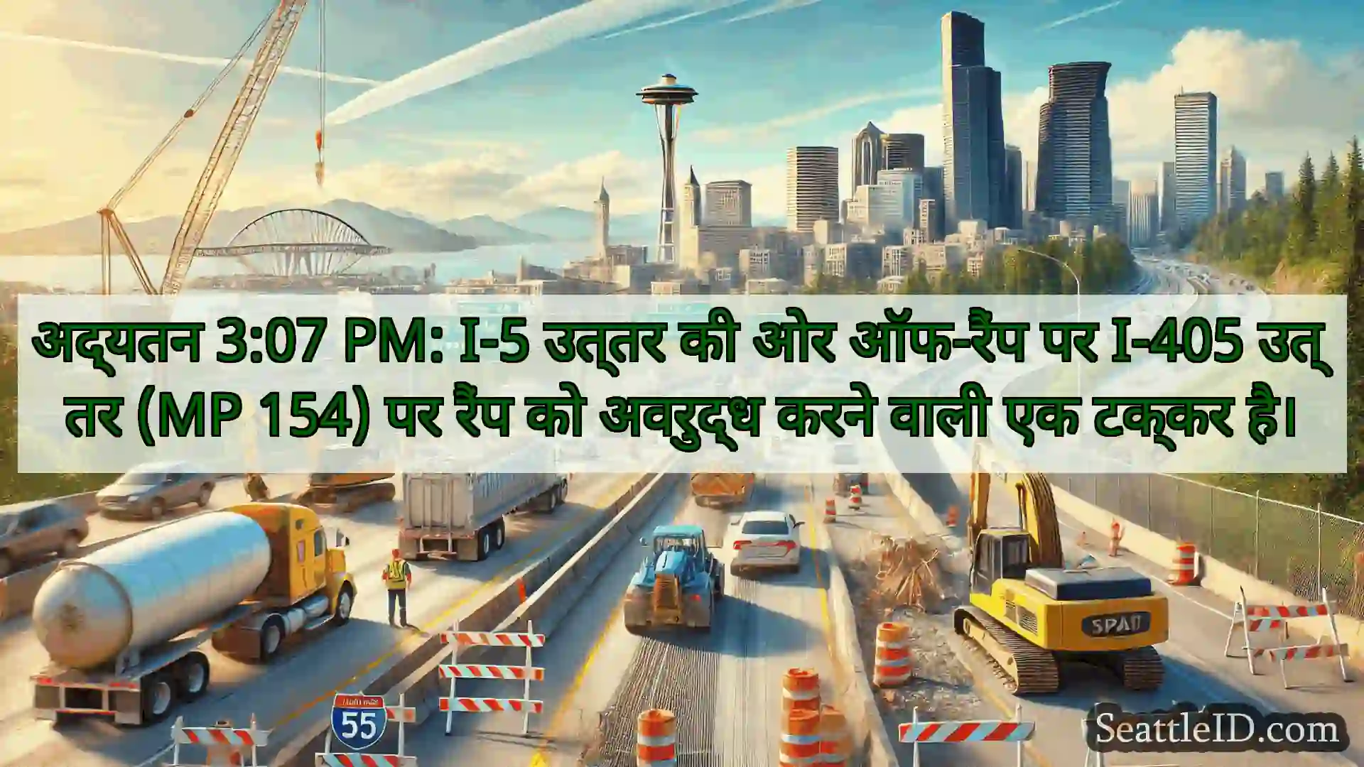 सिएटल परिवहन समाचार अद्यतन 3:07 PM: I-5 उत्तर की ओर