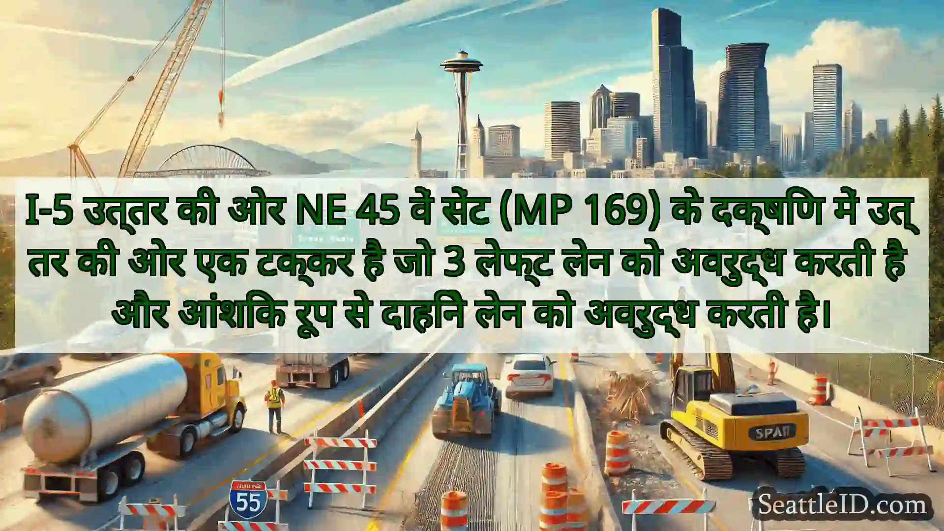 सिएटल परिवहन समाचार I-5 उत्तर की ओर NE 45 वें सेंट (MP
