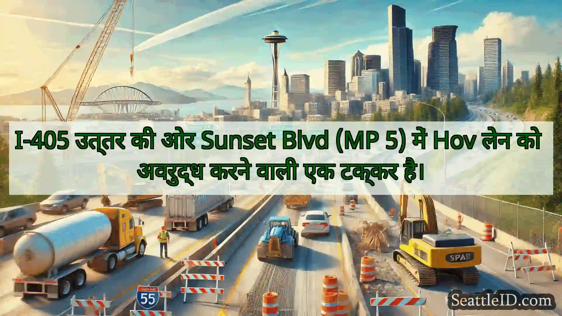 सिएटल परिवहन समाचार I-405 उत्तर की ओर Sunset Blvd (MP