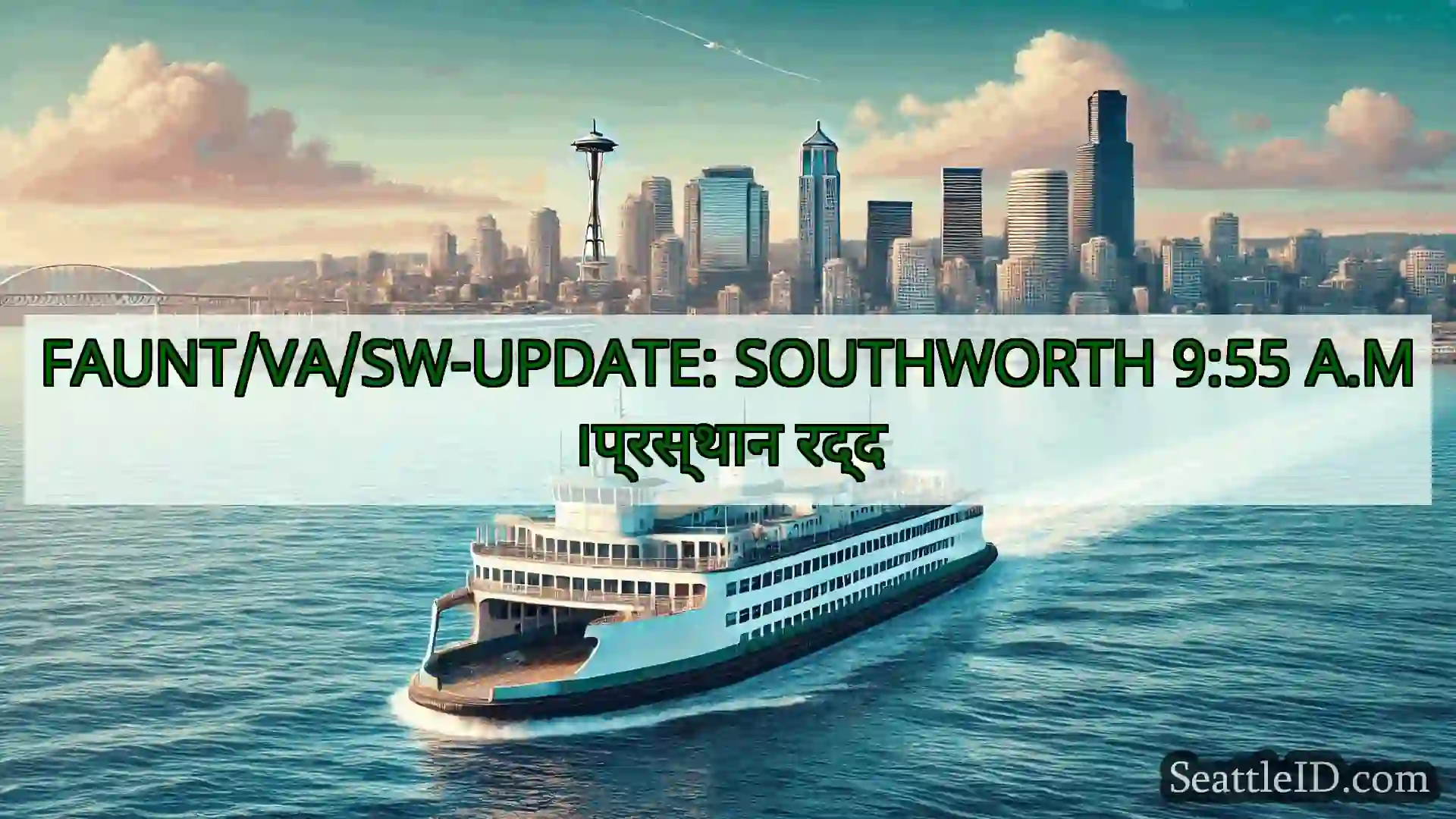 सिएटल फ़ेरी समाचार FAUNT/VA/SW-UPDATE: SOUTHWORTH