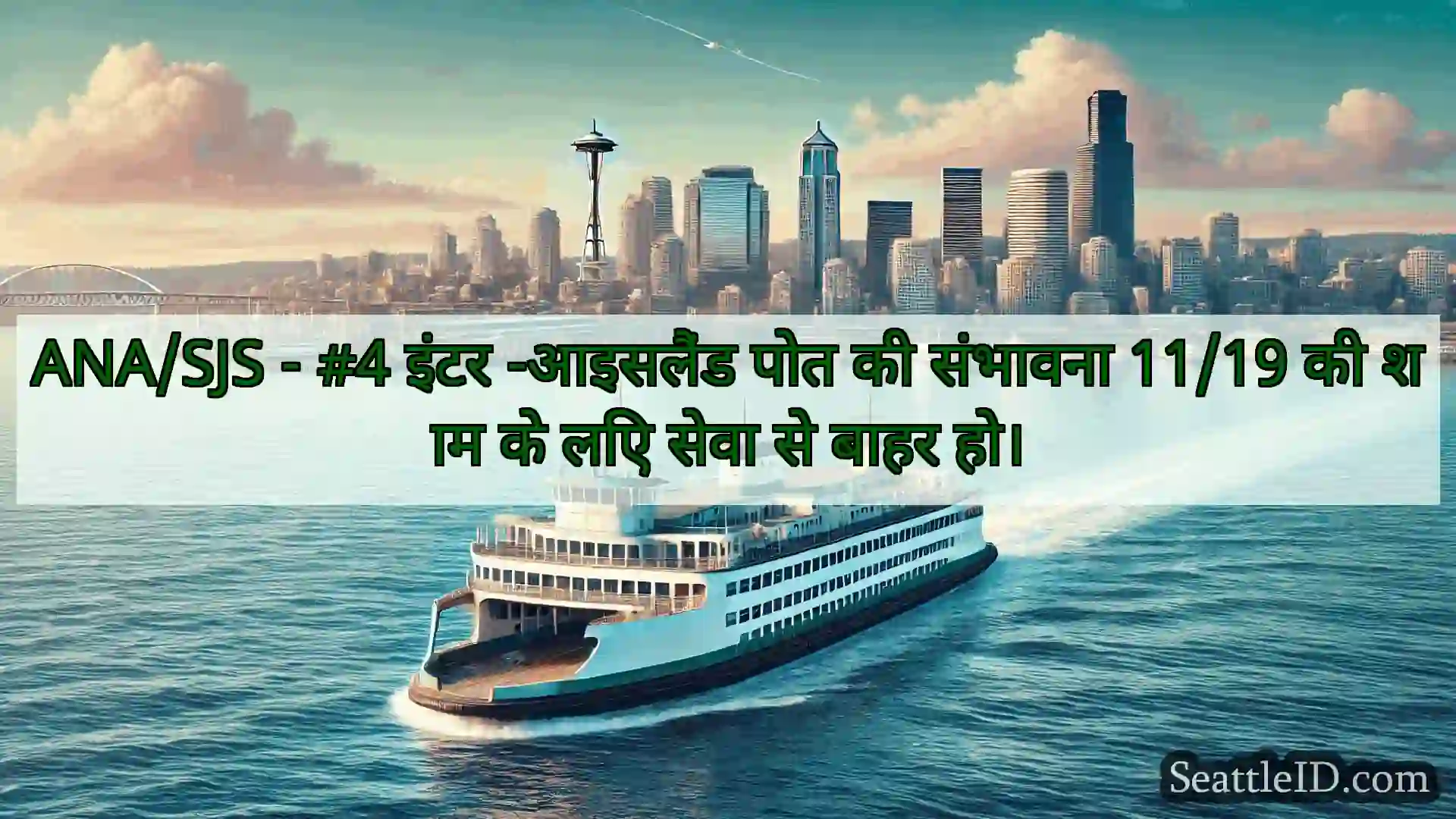 सिएटल फ़ेरी समाचार ANA/SJS - #4 इंटर -आइसलैंड पोत की