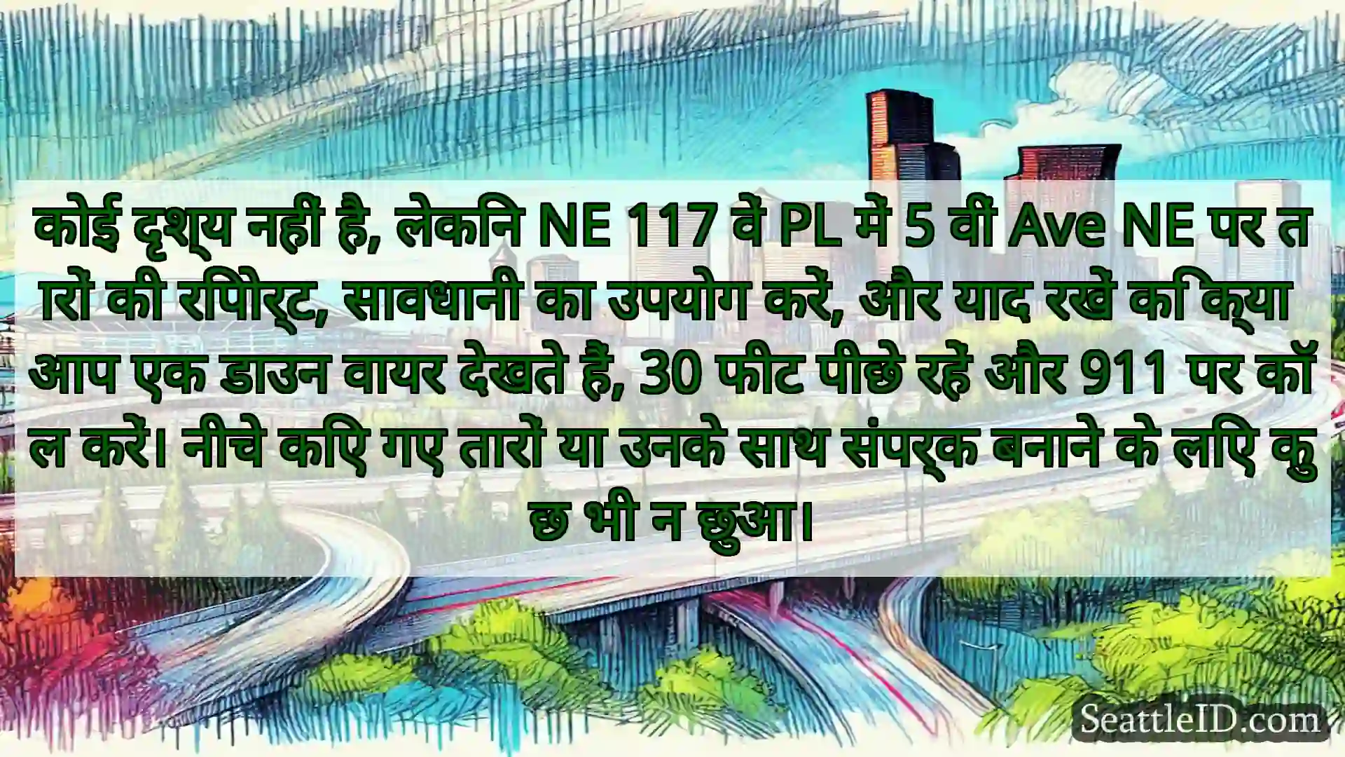 सिएटल परिवहन समाचार कोई दृश्य नहीं है, लेकिन NE 117