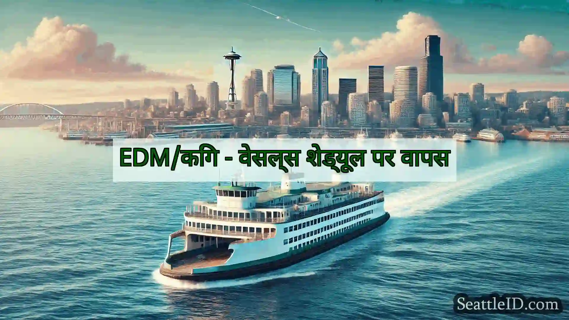सिएटल फ़ेरी समाचार EDM/किंग - वेसल्स शेड्यूल पर वापस