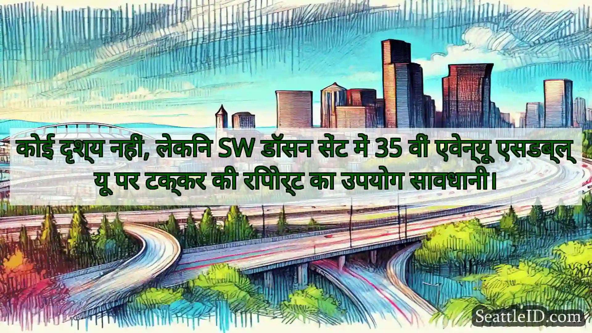 सिएटल परिवहन समाचार कोई दृश्य नहीं, लेकिन SW डॉसन सेंट