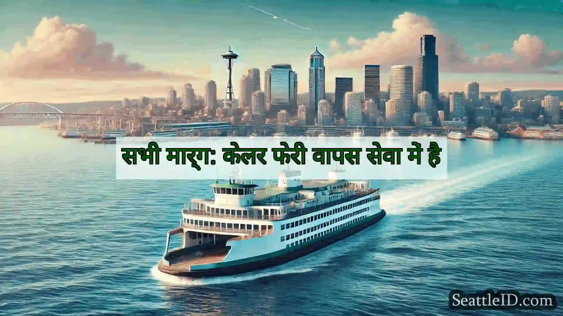 सिएटल फ़ेरी समाचार सभी मार्ग: केलर फेरी वापस सेवा में