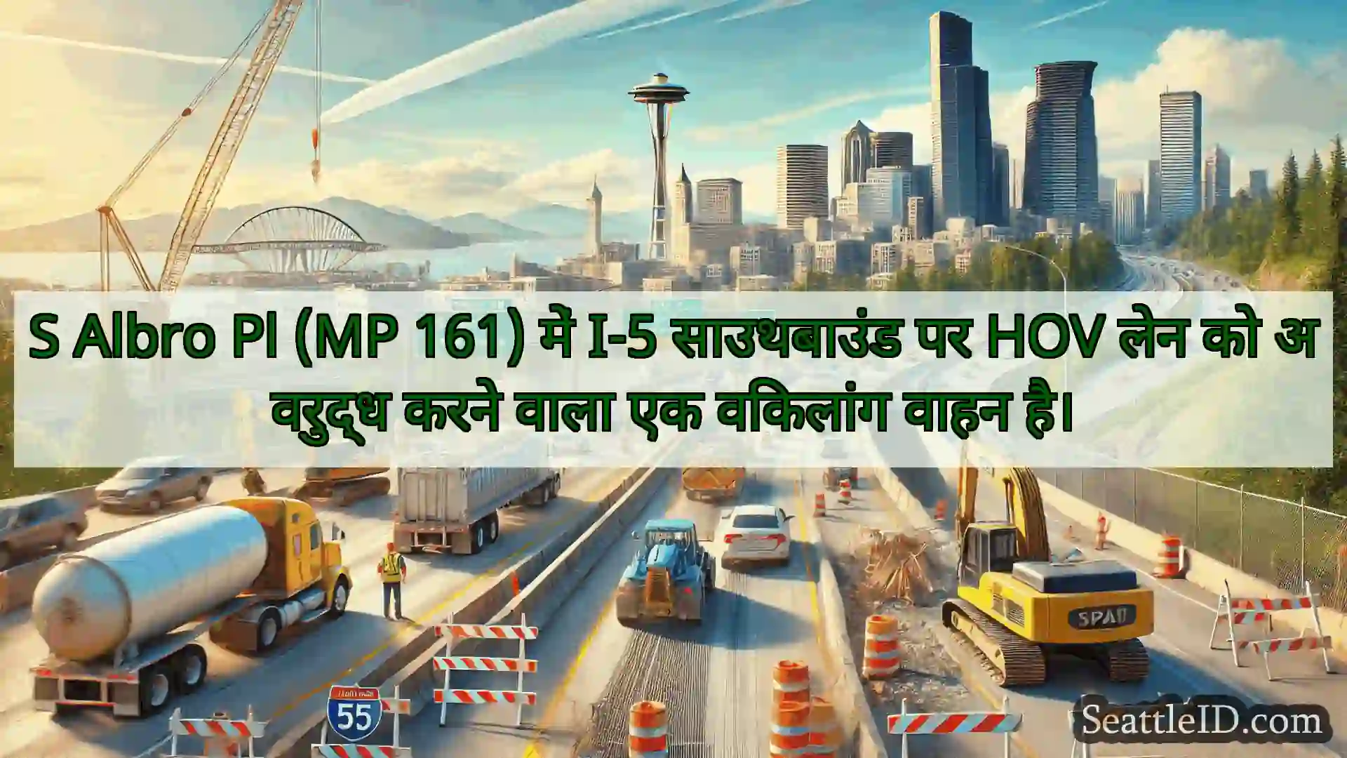 सिएटल परिवहन समाचार S Albro Pl (MP 161) में I-5