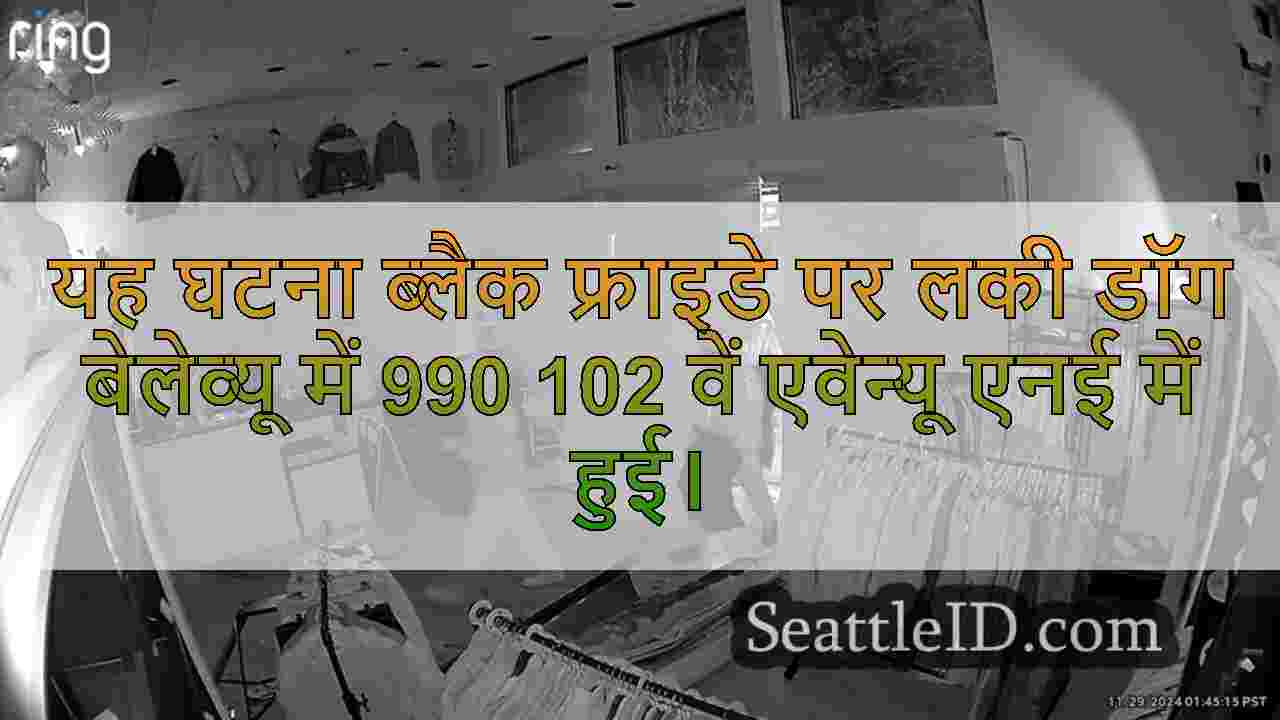 वॉच: चोर राम एसयूवी बेलेव्यू स्टोर में,