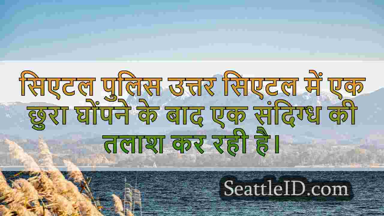 उत्तरी सिएटल में दौड़ते हुए आदमी चाकू